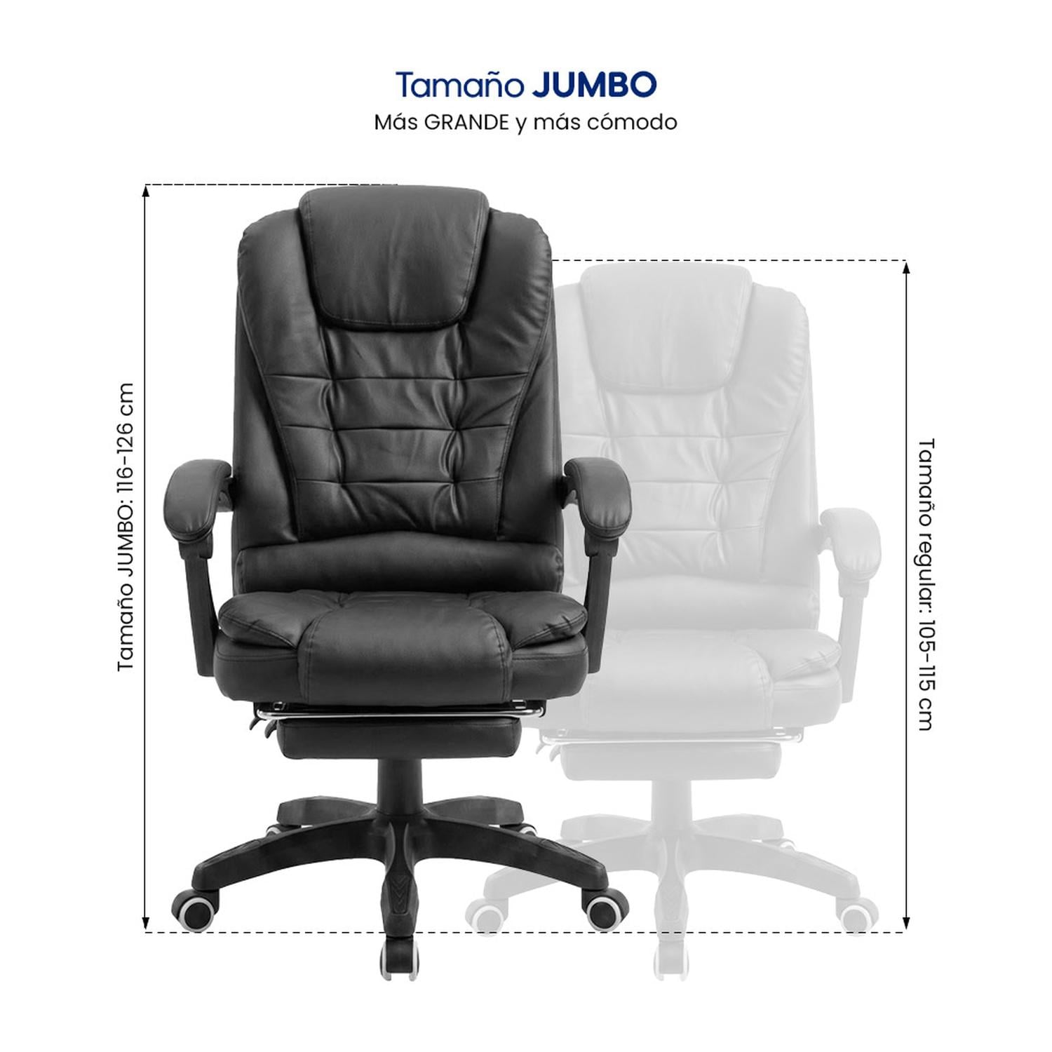 SILLA EVOX ONE C2RN BIG 7PTOS. MASAJEADORA REPOSAPIÉS NEGRO - 2