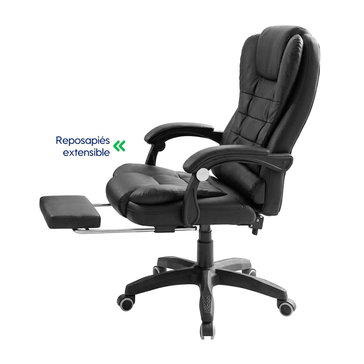 SILLA EVOX ONE C2RN BIG 7PTOS. MASAJEADORA REPOSAPIÉS NEGRO - 6