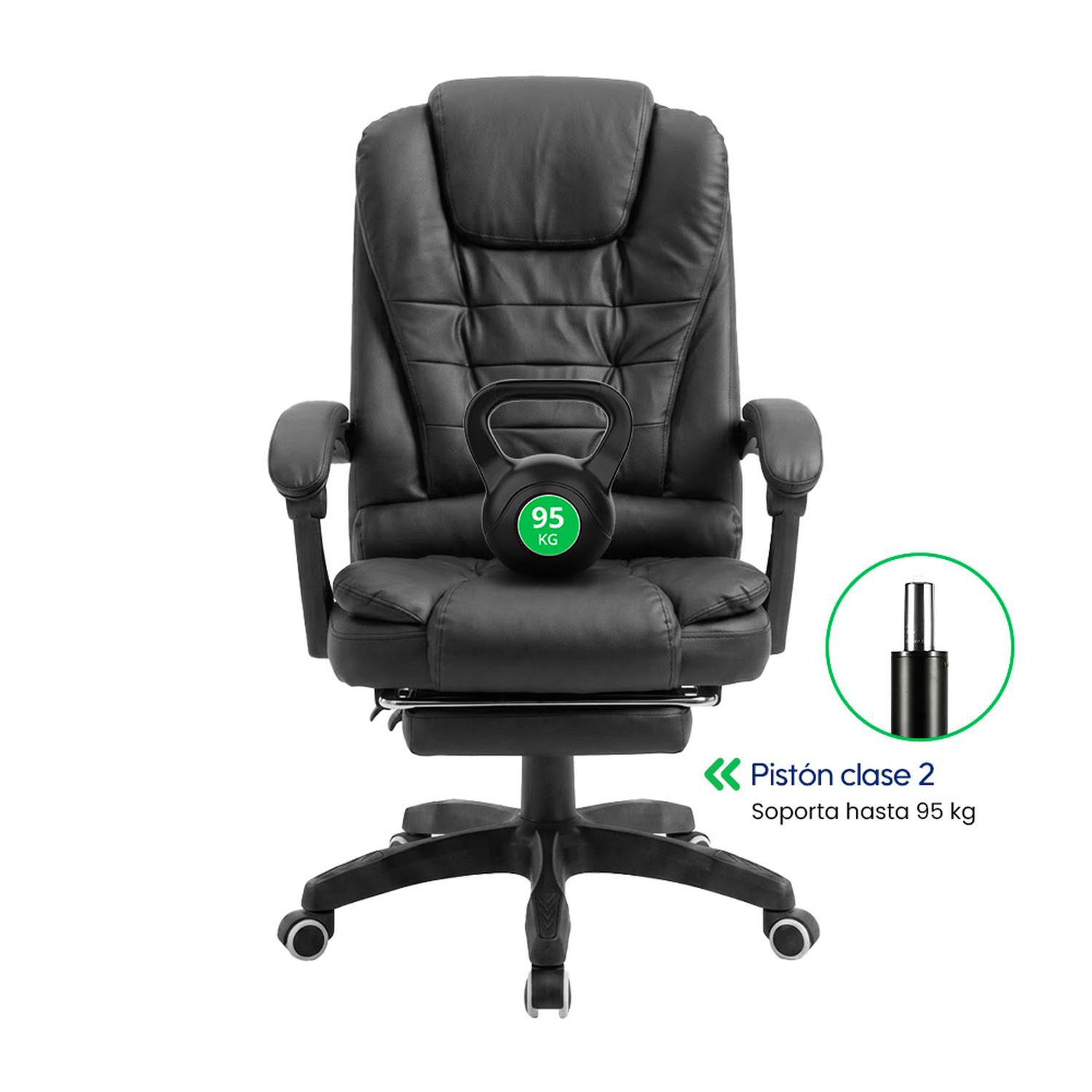 SILLA EVOX ONE C2RN BIG 7PTOS. MASAJEADORA REPOSAPIÉS NEGRO - 8