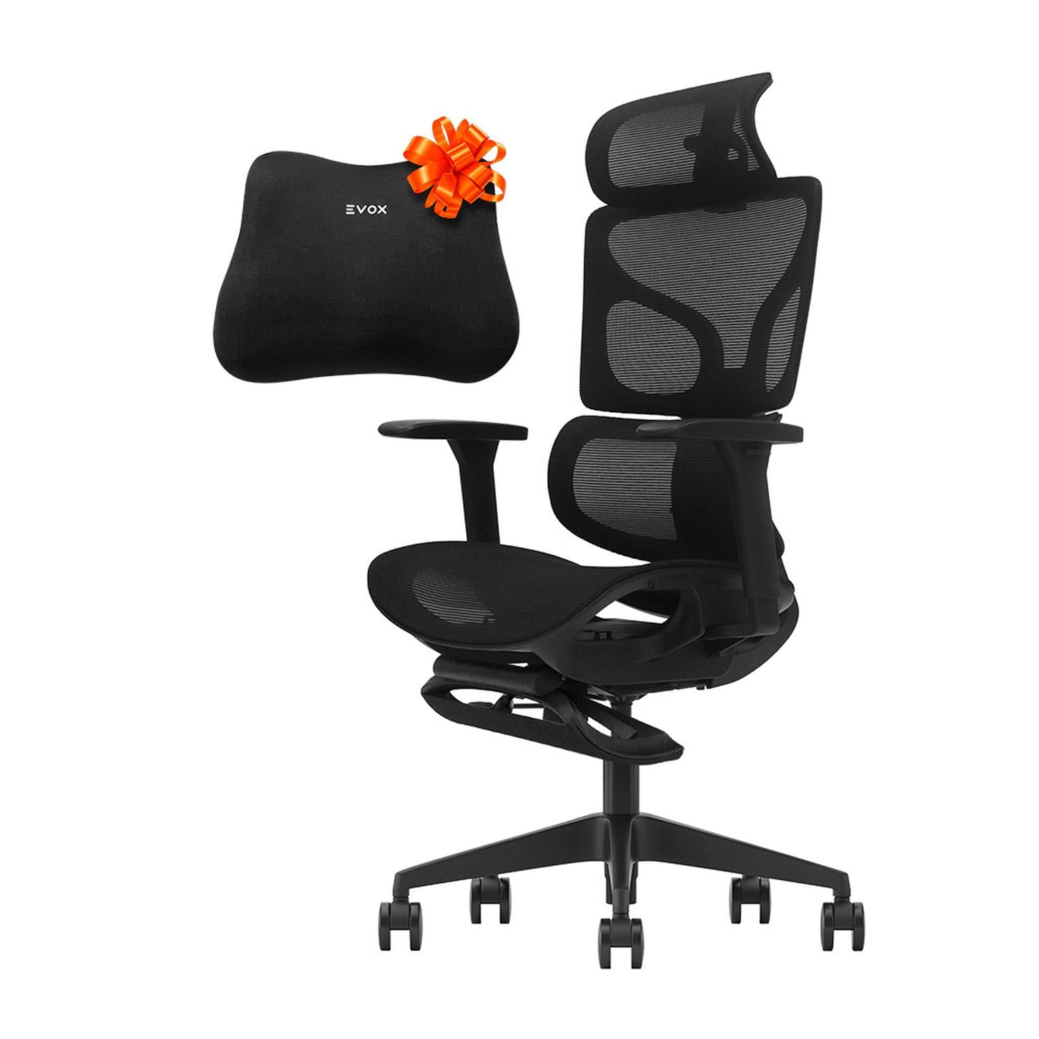 SILLA DE OFICINA ERGONÓMICA FULL MESH CON REPOSAPIÉS Y SOPORTE LUMBAR EVOX FC18 - 1