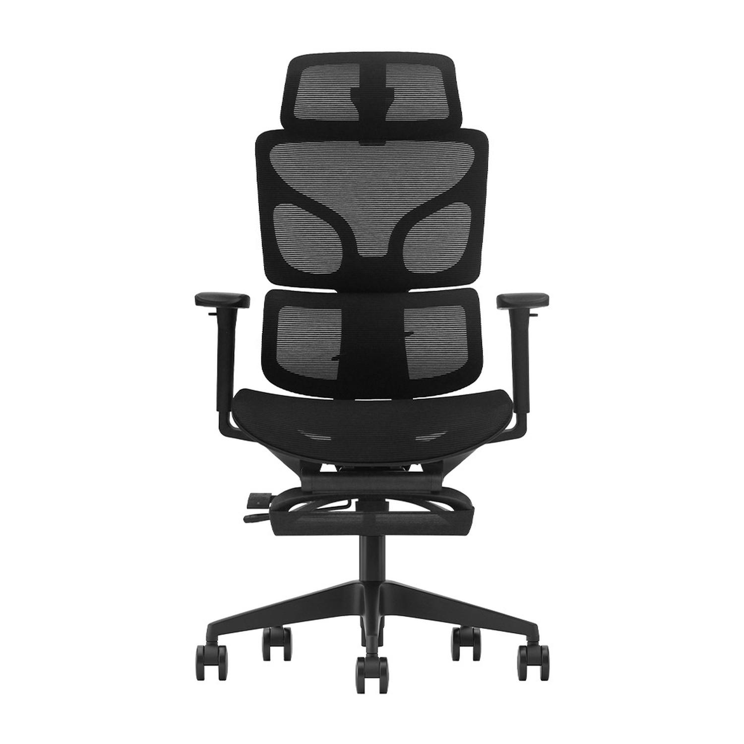 SILLA DE OFICINA ERGONÓMICA FULL MESH CON REPOSAPIÉS Y SOPORTE LUMBAR EVOX FC18 - 2