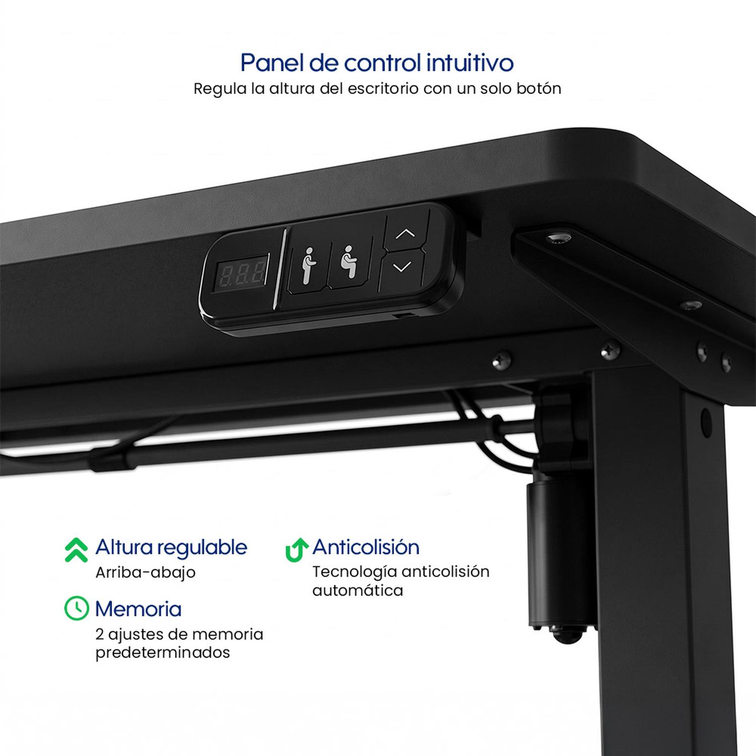 ESCRITORIO ELÉCTRICO EVOX MADERA WBE NEGRO - 3