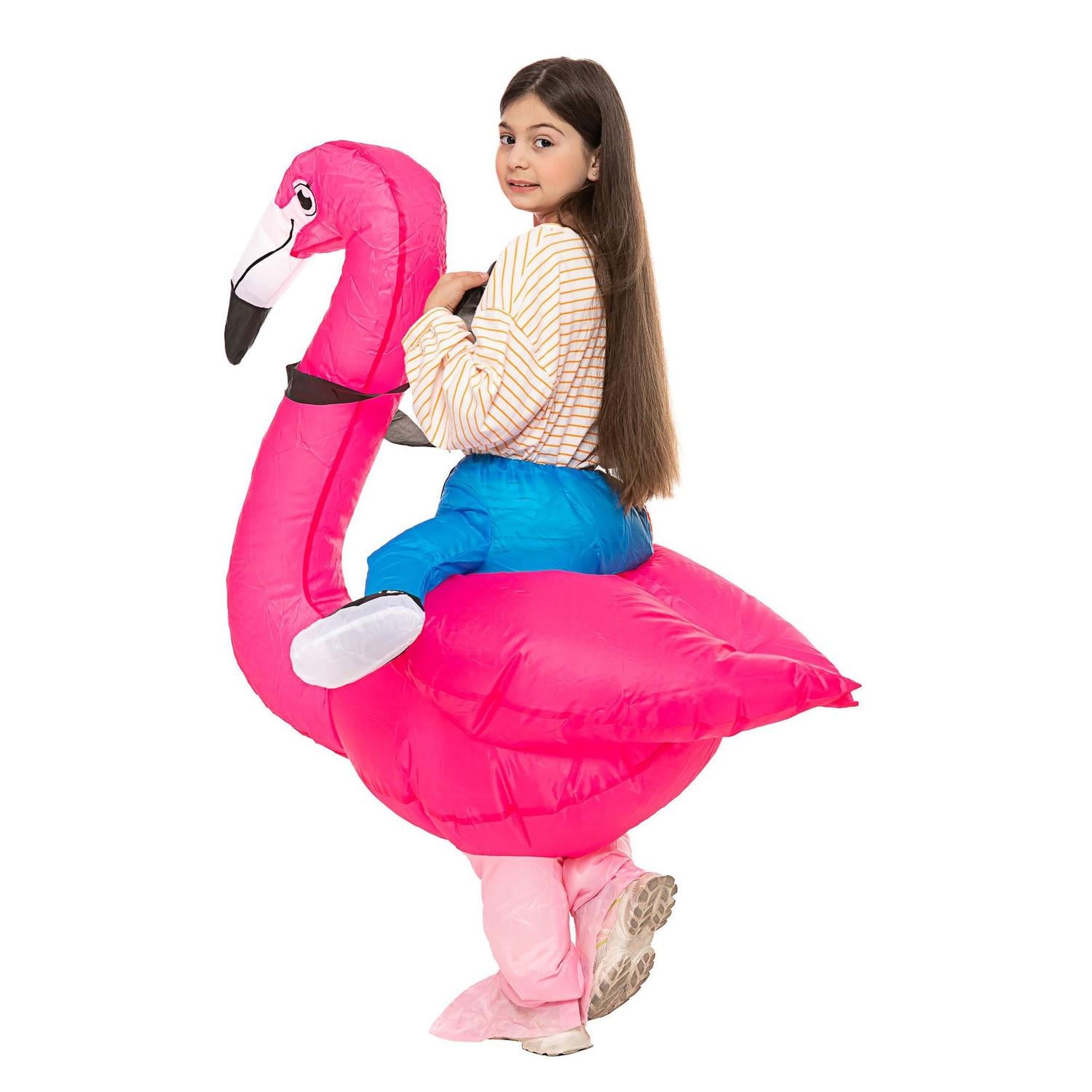 DISFRAZ INFLABLE DE FLAMENCO MONTABLE NIÑO PARA HALLOWEEN Y COSPLAY - 2