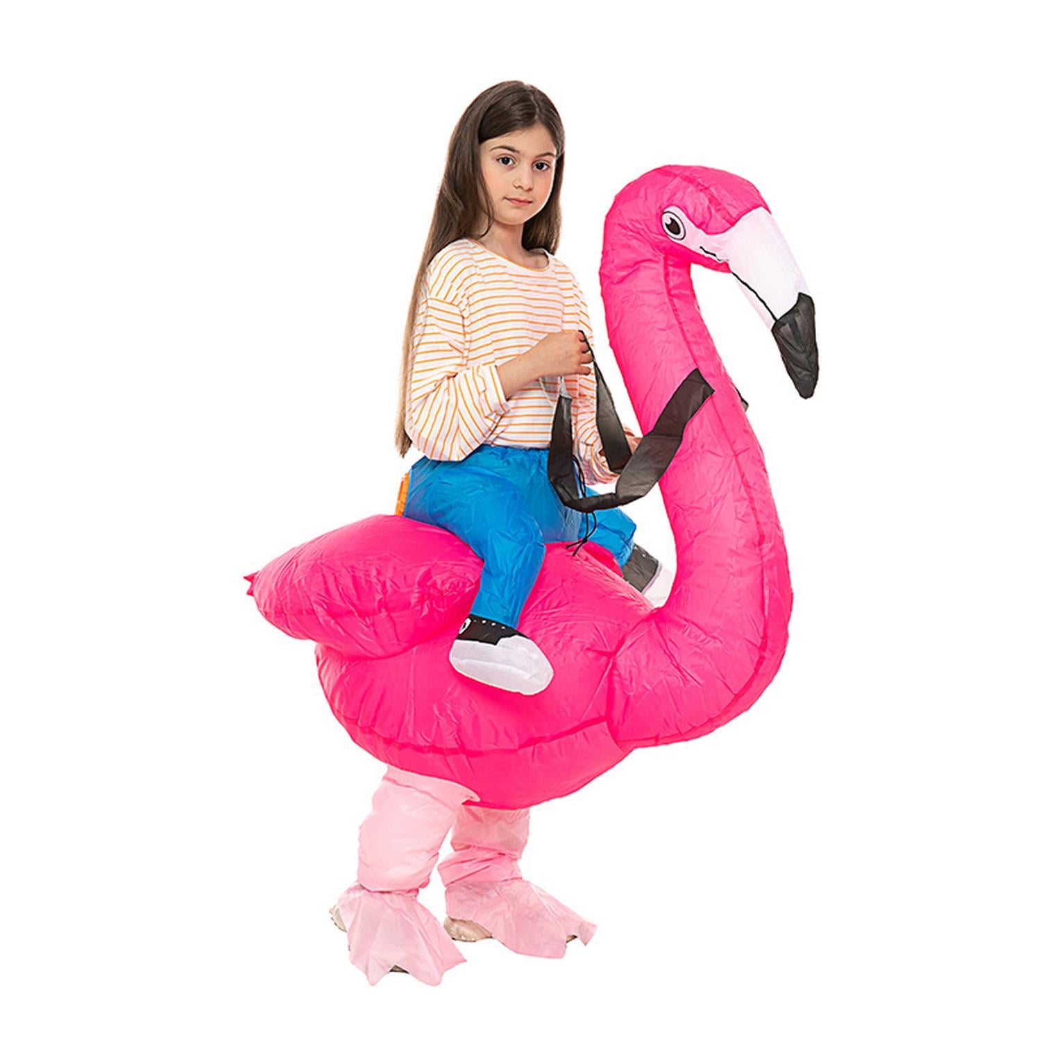 DISFRAZ INFLABLE DE FLAMENCO MONTABLE NIÑO PARA HALLOWEEN Y COSPLAY - 3