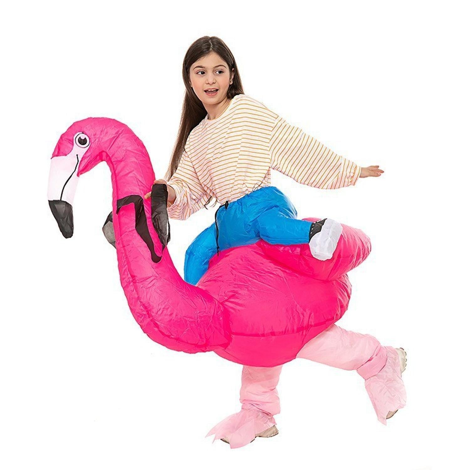 DISFRAZ INFLABLE DE FLAMENCO MONTABLE NIÑO PARA HALLOWEEN Y COSPLAY - 4
