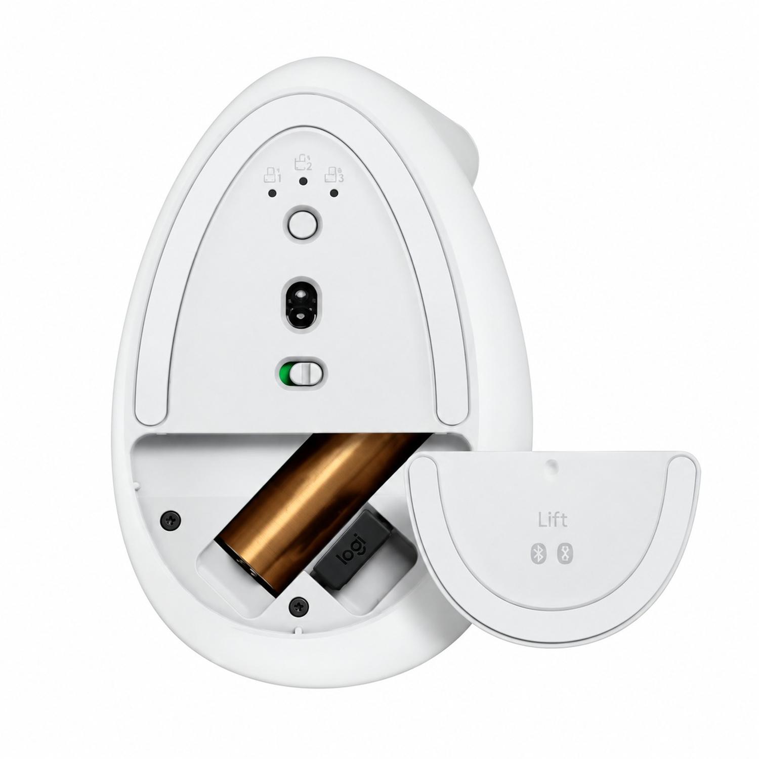 MOUSE ERGONÓMICO LOGITECH LIFT BLANCO - 5