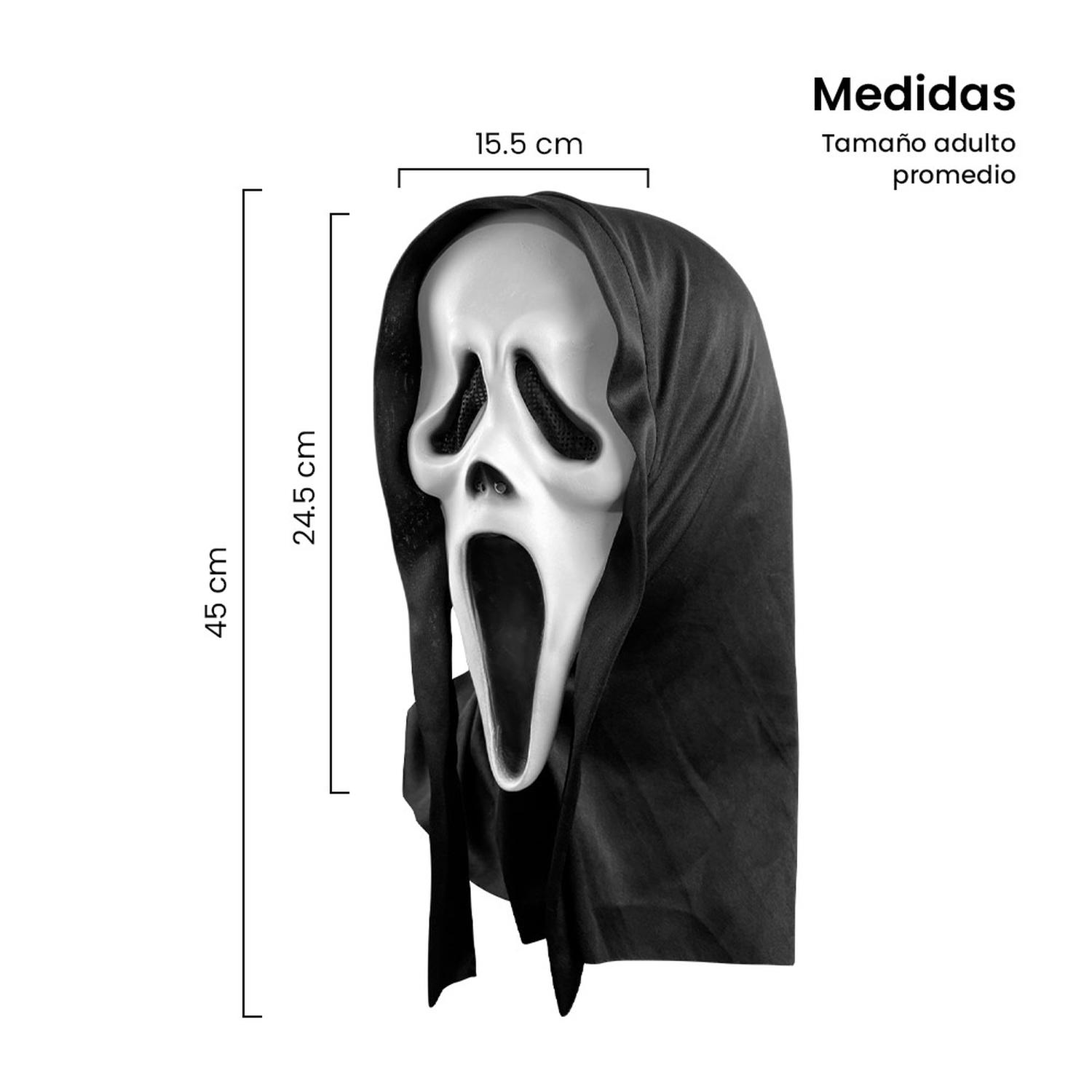 MÁSCARA DE GHOSTFACE HORROR LÁTEX HALLOWEEN - 6