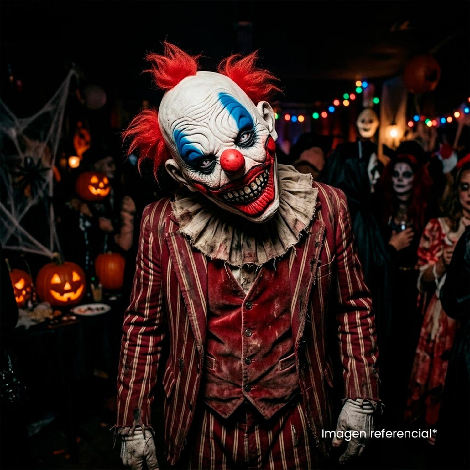 MÁSCARA DE PAYASO MACABRO LÁTEX HALLOWEEN - 6