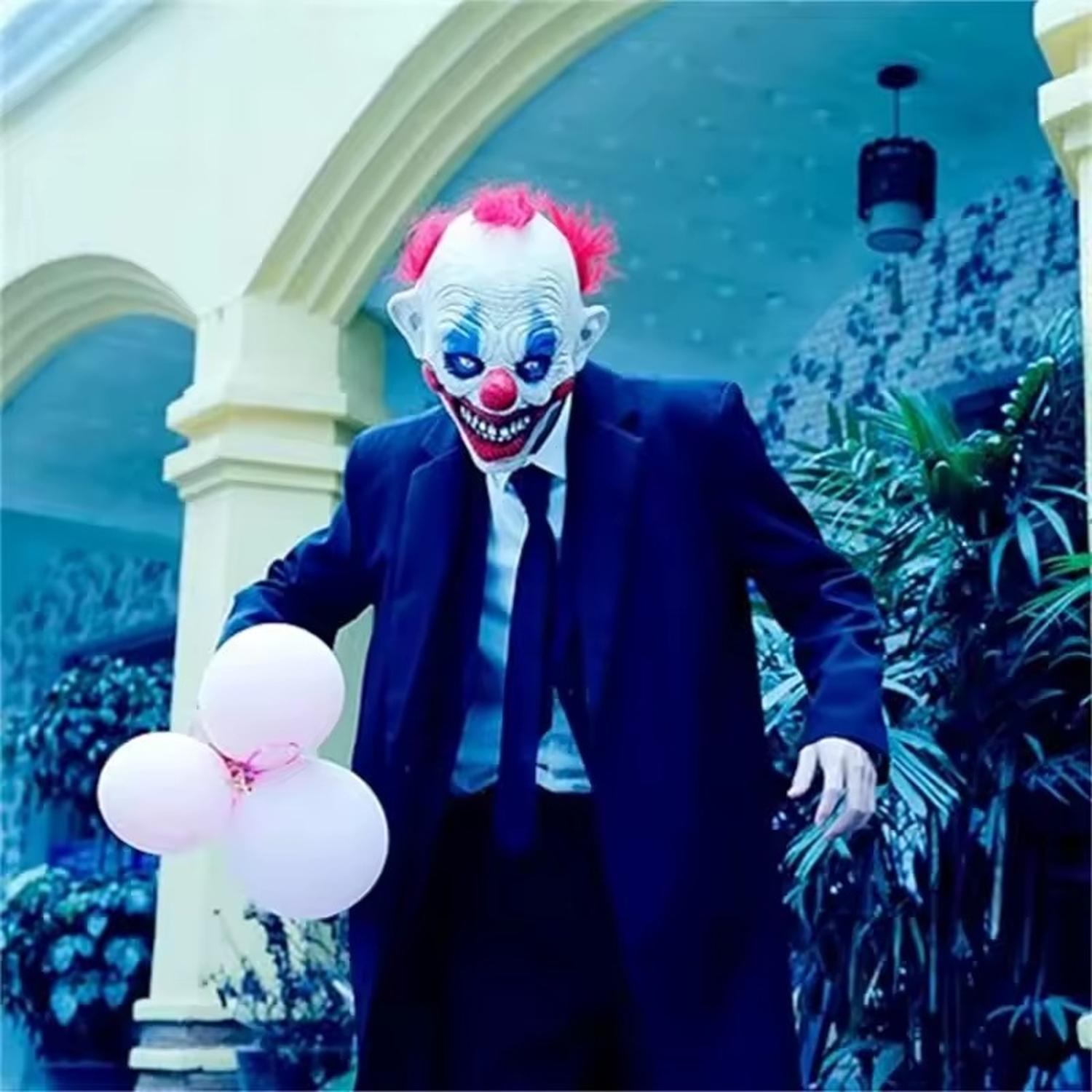 MÁSCARA DE PAYASO MACABRO LÁTEX HALLOWEEN - 7