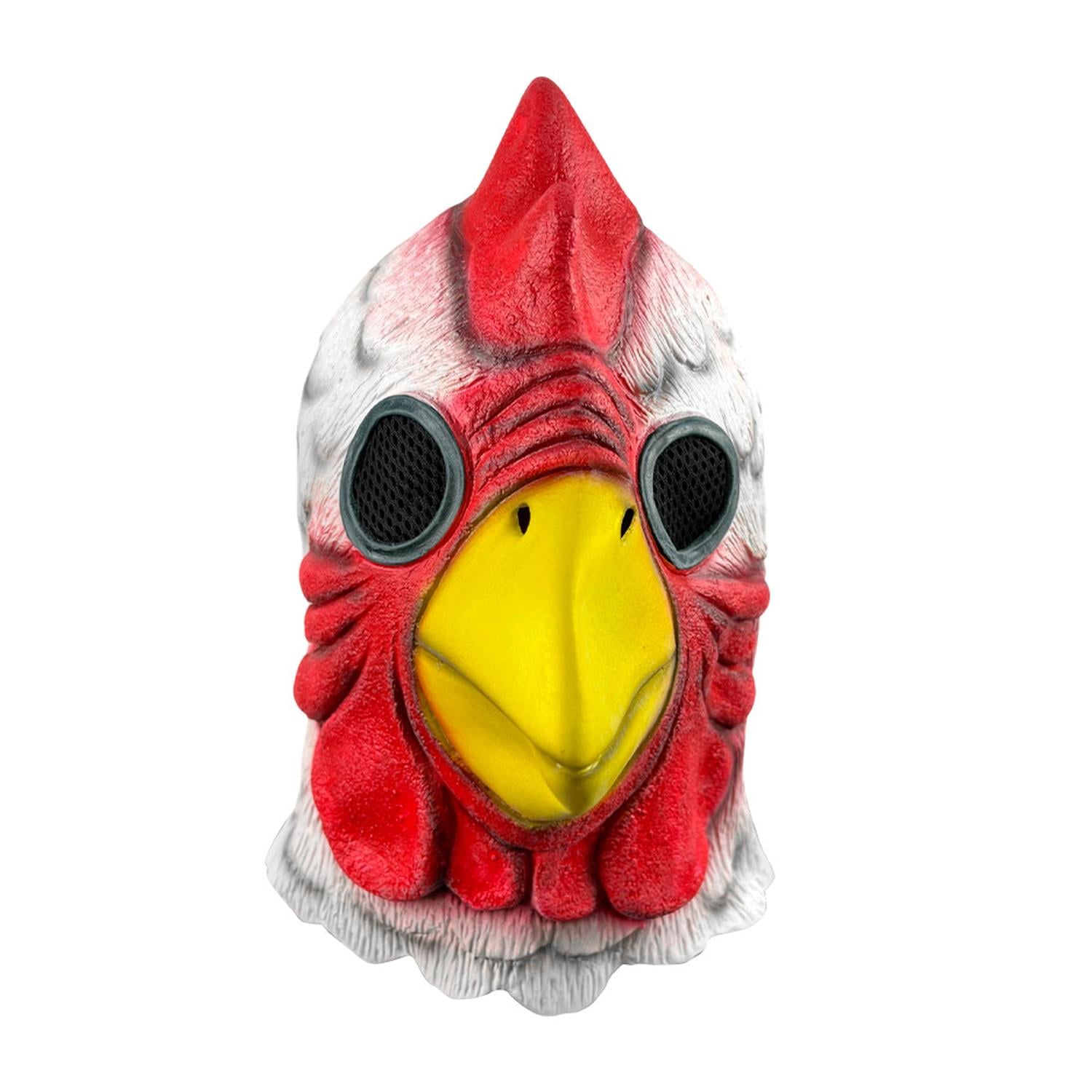 MÁSCARA DE POLLO JACKET HOTLINE MIAMI LÁTEX HALLOWEEN - 1