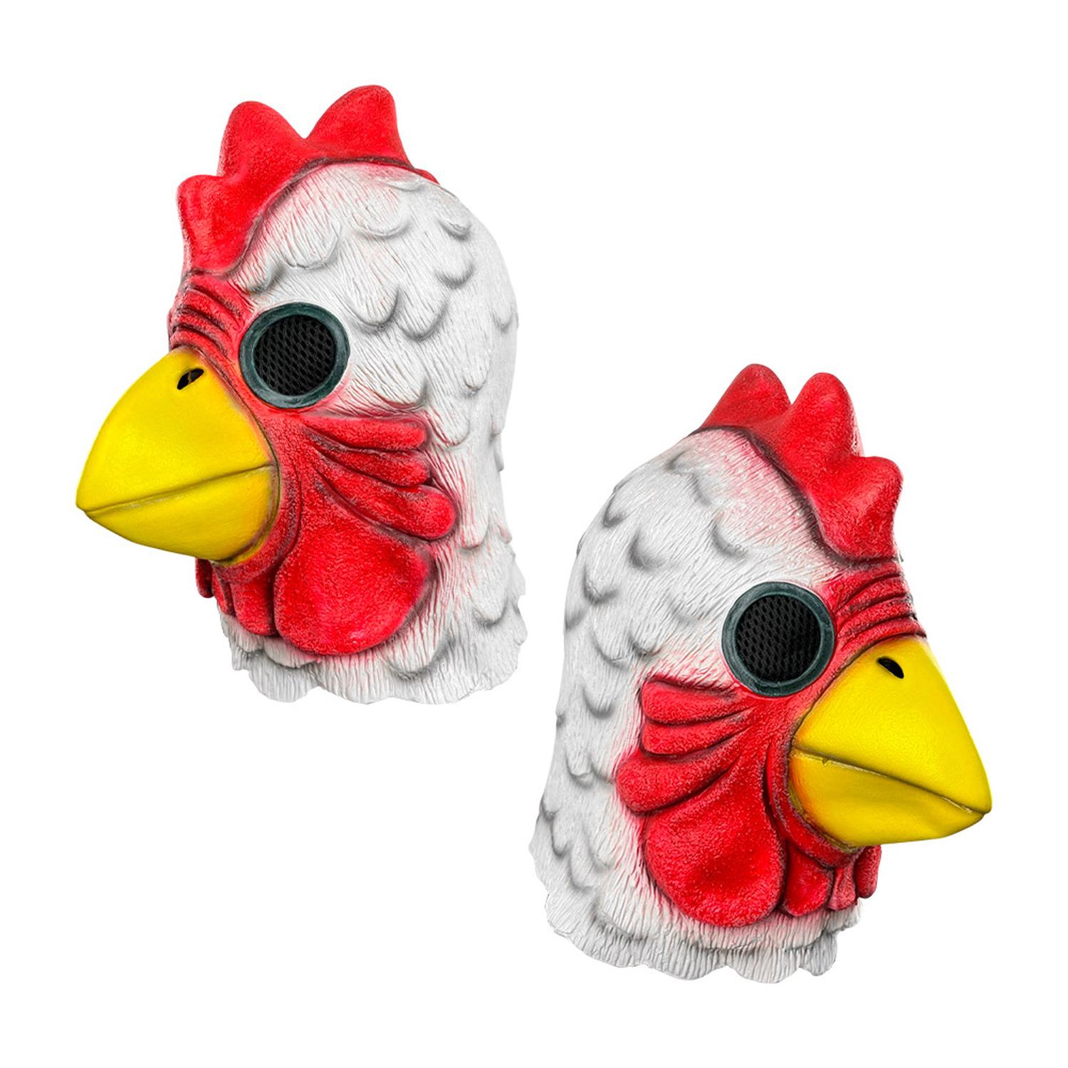 MÁSCARA DE POLLO JACKET HOTLINE MIAMI LÁTEX HALLOWEEN - 2