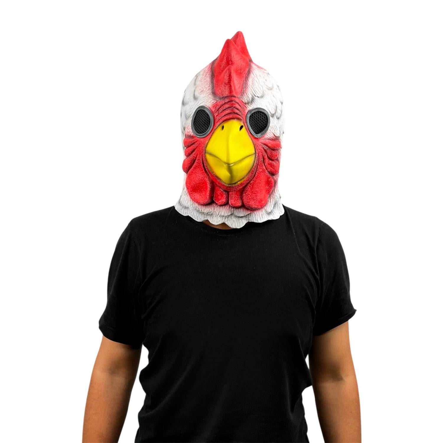 MÁSCARA DE POLLO JACKET HOTLINE MIAMI LÁTEX HALLOWEEN - 3
