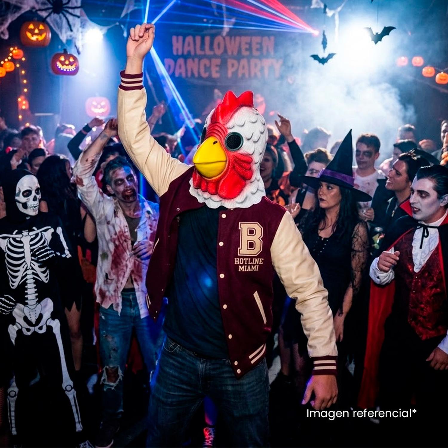 MÁSCARA DE POLLO JACKET HOTLINE MIAMI LÁTEX HALLOWEEN - 6