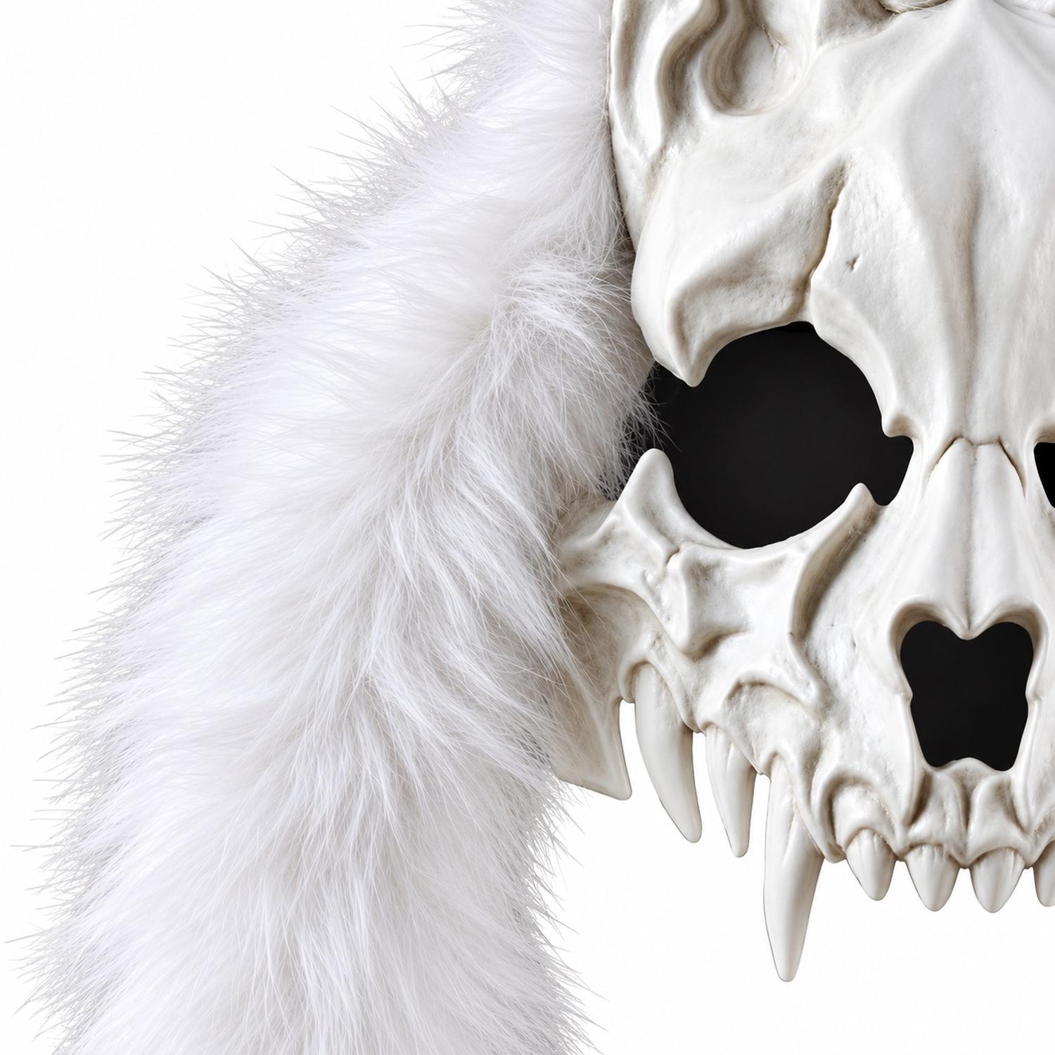 MÁSCARA CRÁNEO DE LOBO DE FELPA HALLOWEEN - 2