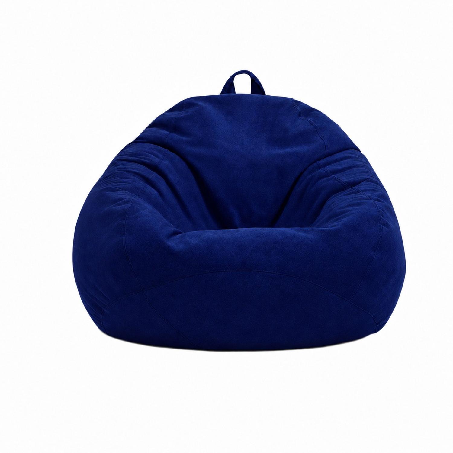 PUFF CON RELLENO DE POLIESTIRENO Y FORRO INTERIOR 110 X 90CM AZUL - 1
