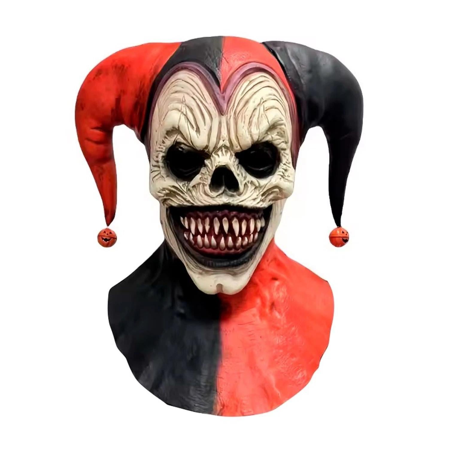 MÁSCARA DE PAYASO BUFÓN DEMONÍACO LÁTEX HALLOWEEN - 1