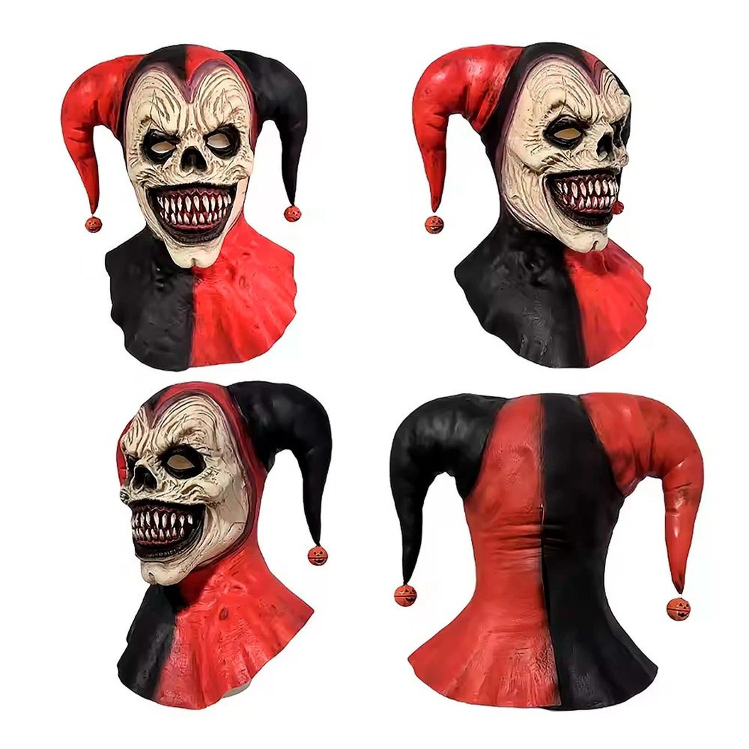 MÁSCARA DE PAYASO BUFÓN DEMONÍACO LÁTEX HALLOWEEN - 2