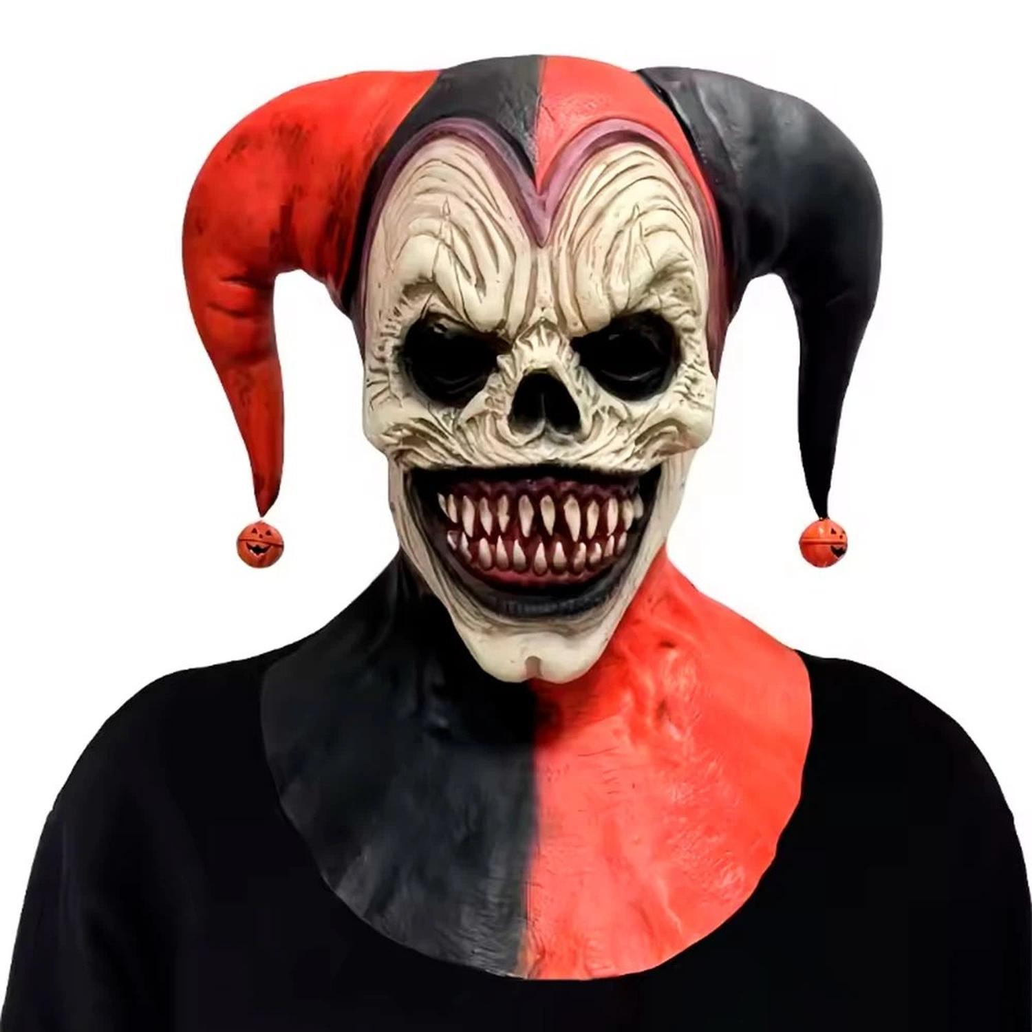 MÁSCARA DE PAYASO BUFÓN DEMONÍACO LÁTEX HALLOWEEN - 3