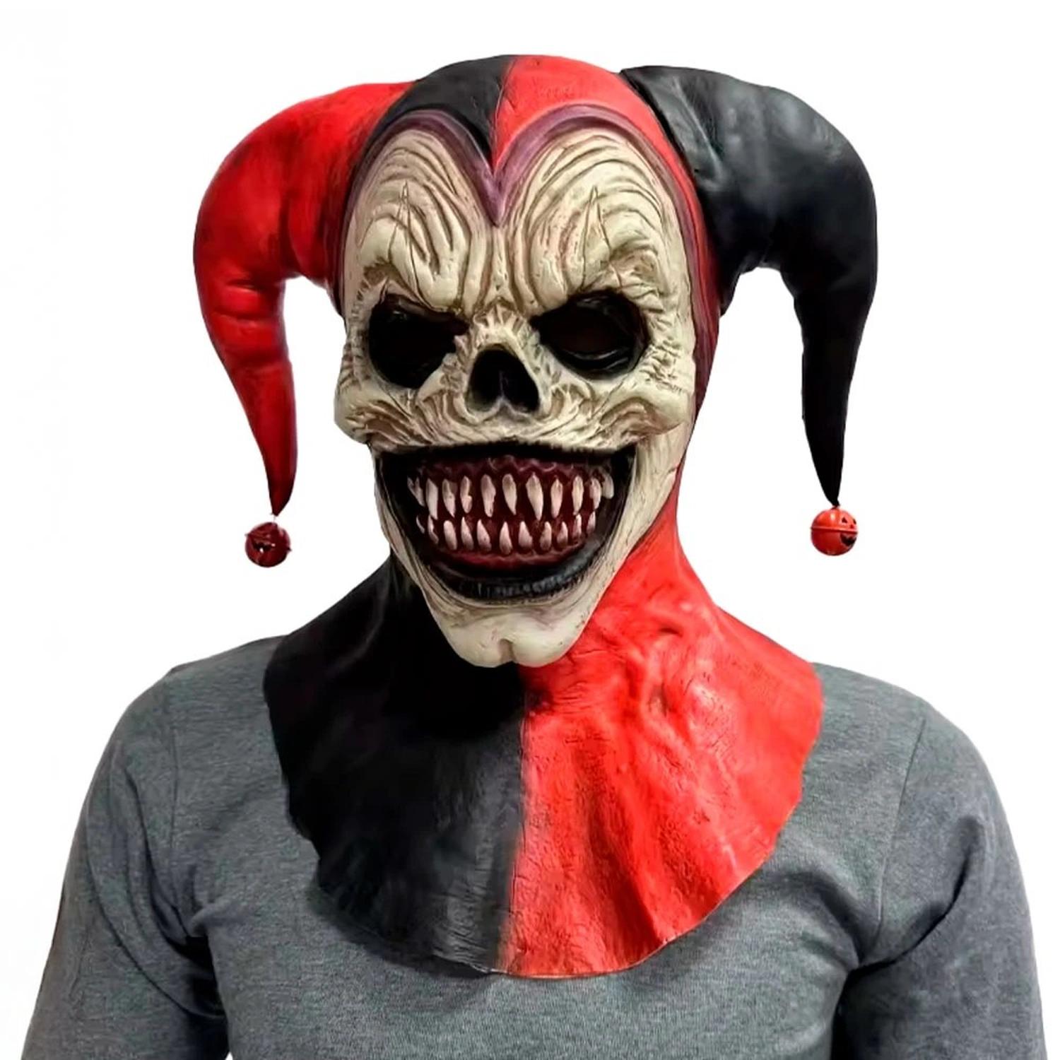 MÁSCARA DE PAYASO BUFÓN DEMONÍACO LÁTEX HALLOWEEN - 4