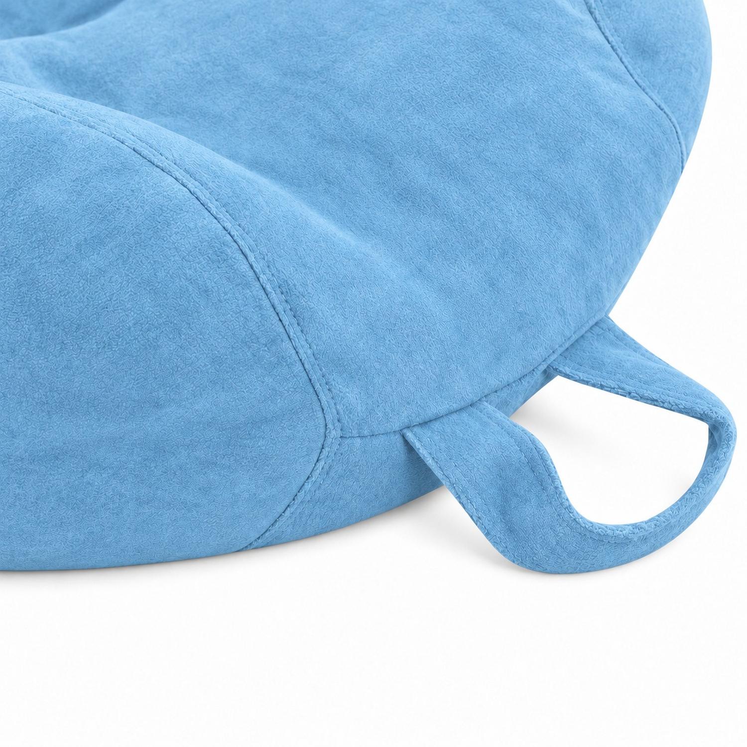 PUFF CON RELLENO DE POLIESTIRENO Y FORRO INTERIOR 110 X 90CM CELESTE - 5