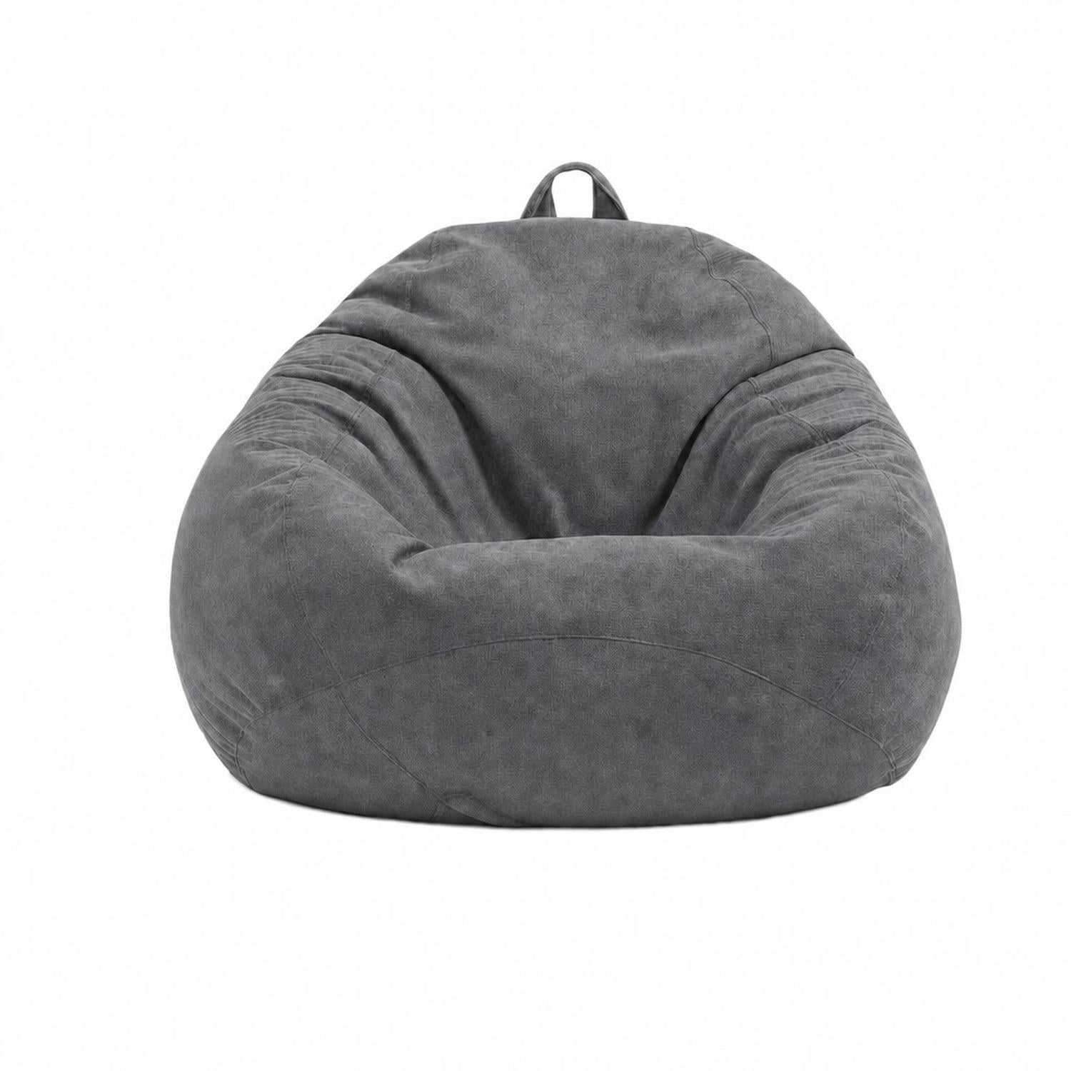 PUFF CON RELLENO DE POLIESTIRENO Y FORRO INTERIOR 110 X 90CM GRIS - 1