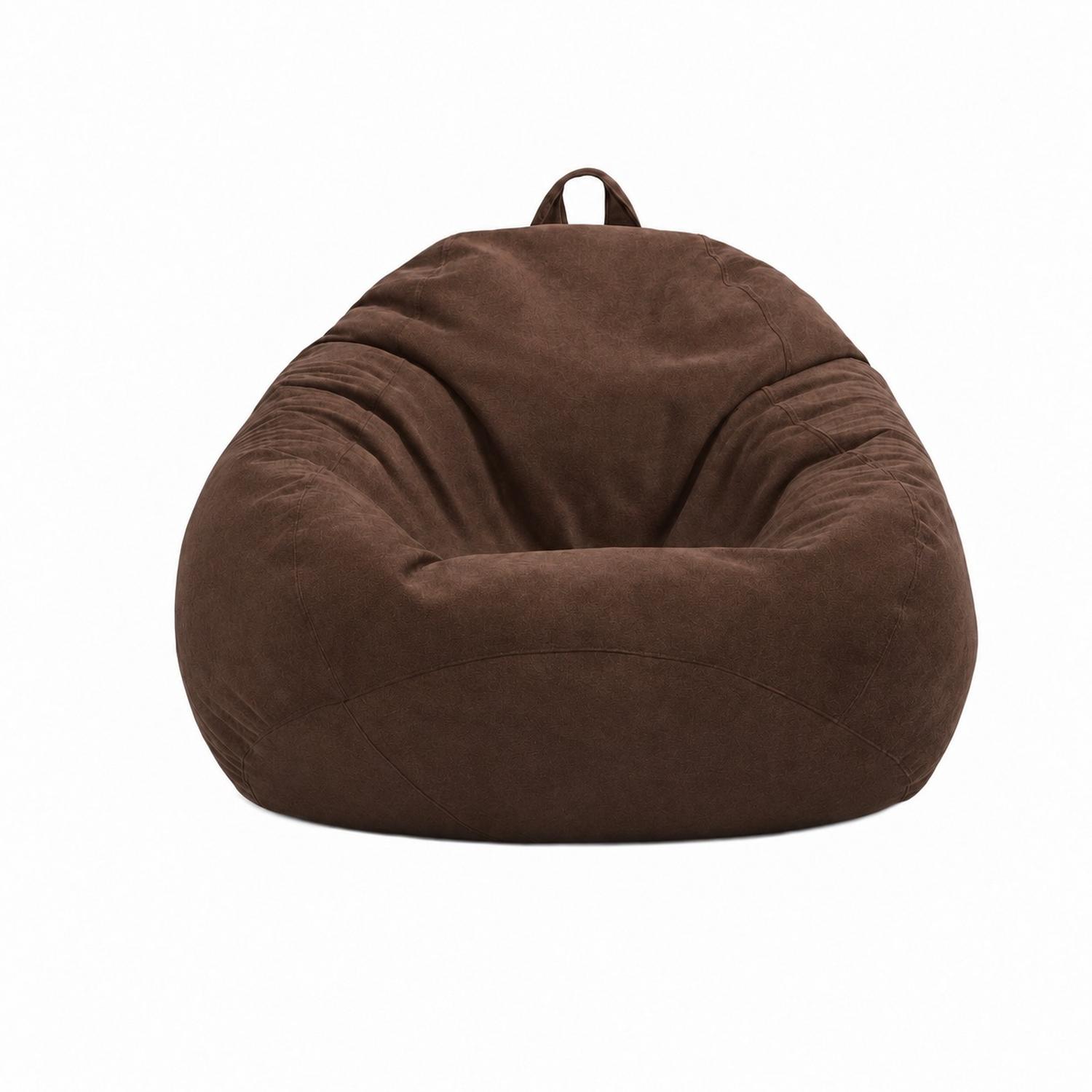 PUFF CON RELLENO DE POLIESTIRENO Y FORRO INTERIOR 110 X 90CM MARRÓN - 1