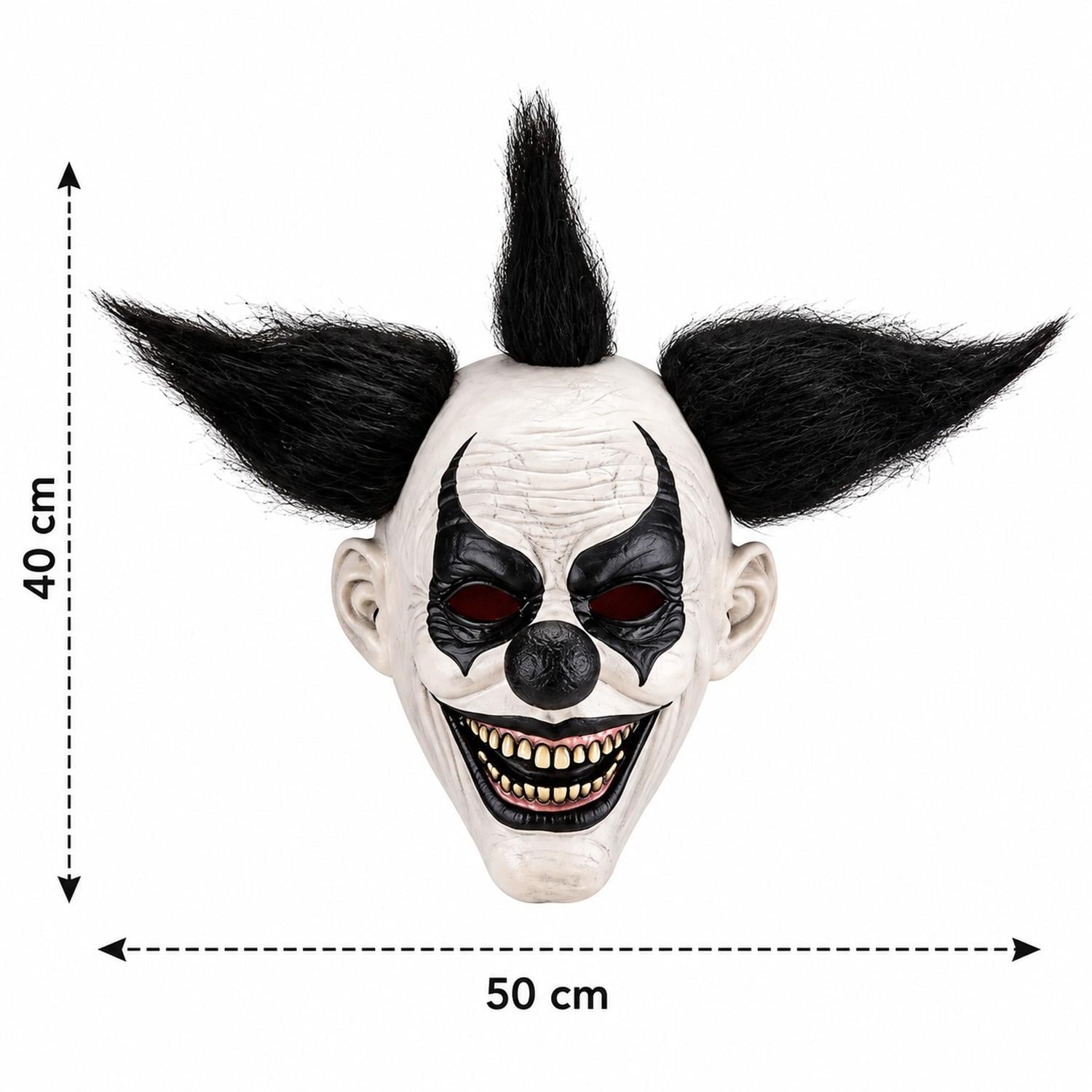 MÁSCARA DE PAYASO MACABRO SONRISA SINIESTRA PARA HALLOWEEN - 5
