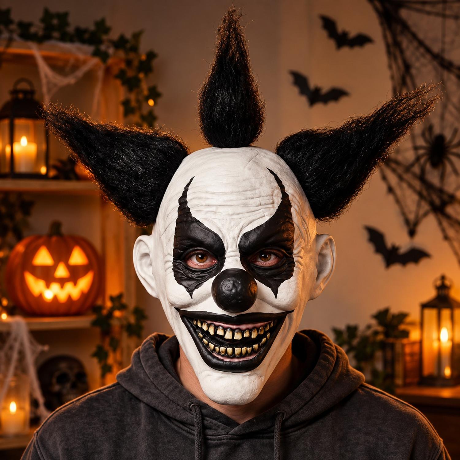 MÁSCARA DE PAYASO MACABRO SONRISA SINIESTRA PARA HALLOWEEN - 6