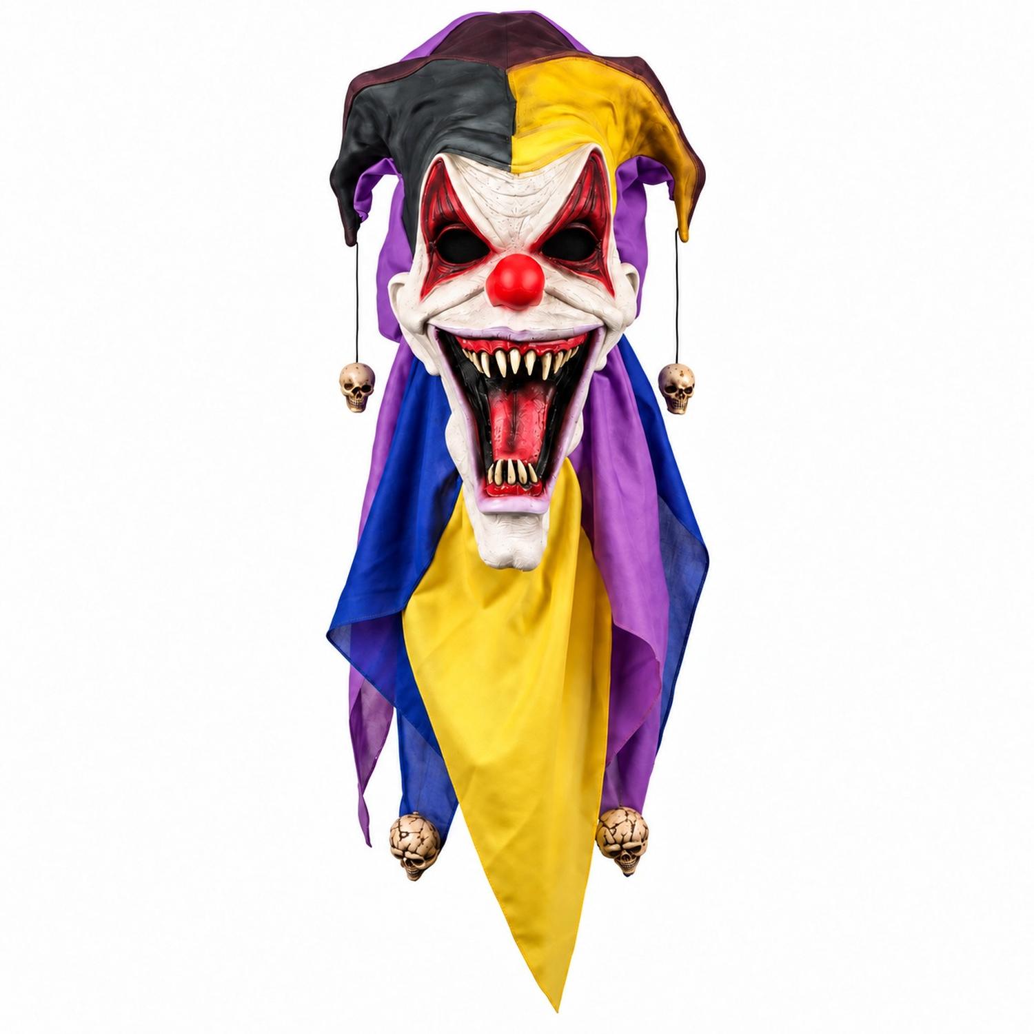 MÁSCARA LÁTEX PAYASO BUFÓN SINIESTRO MULTICOLOR HALLOWEEN - 1