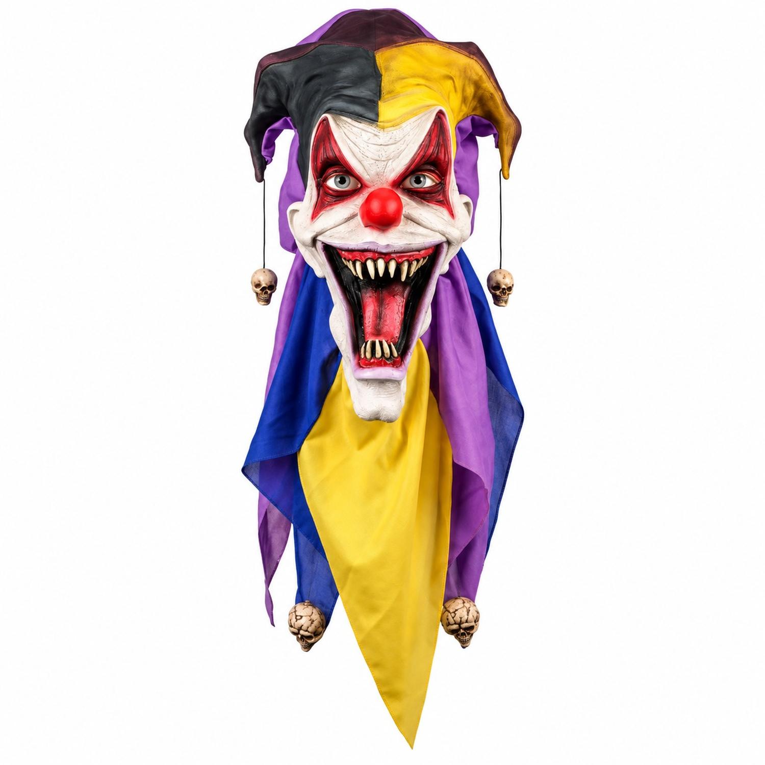 MÁSCARA LÁTEX PAYASO BUFÓN SINIESTRO MULTICOLOR HALLOWEEN - 4