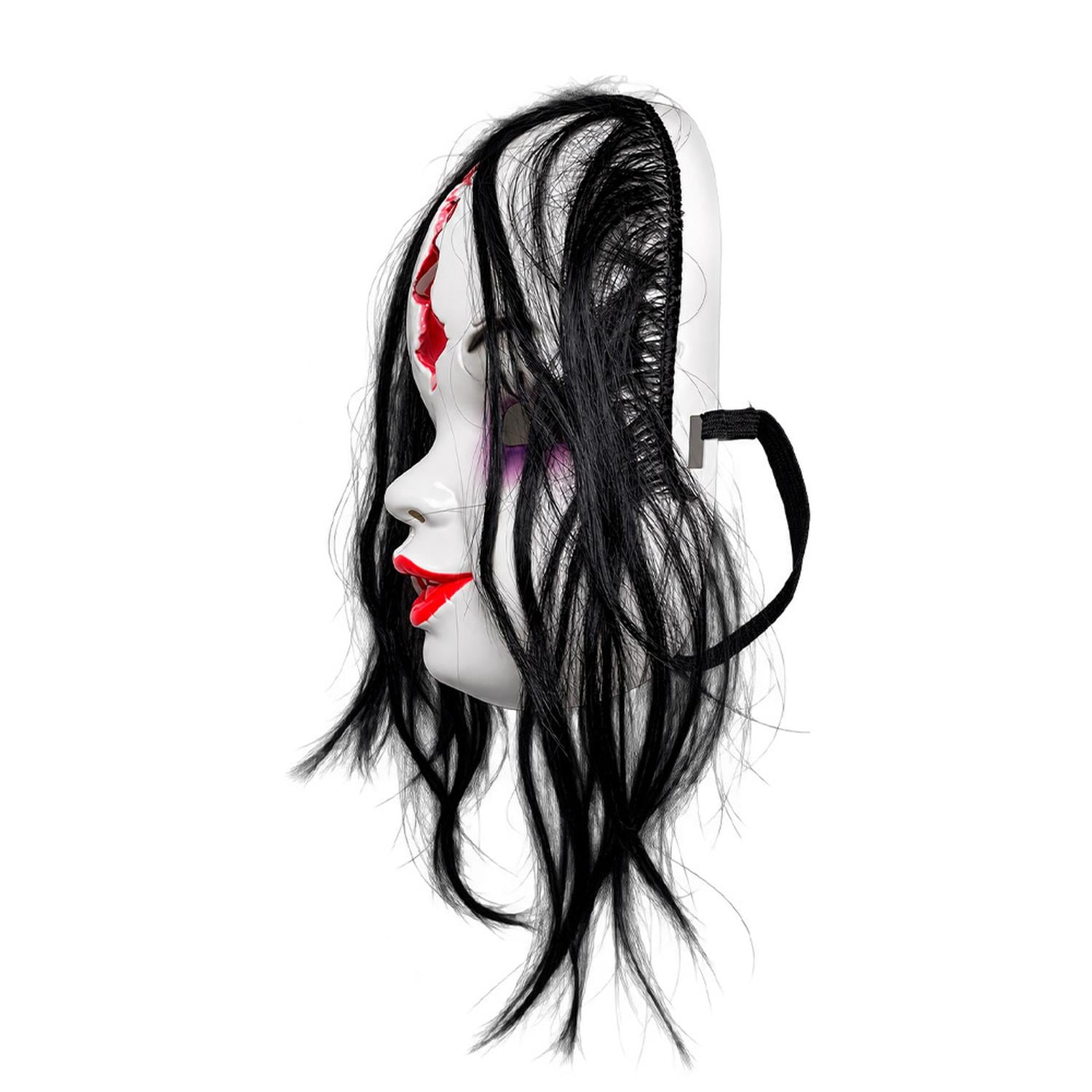 MÁSCARA DE MUÑECA DE PORCELANA MALDITA CON CABELLO PARA HALLOWEEN Y COSPLAY - 2