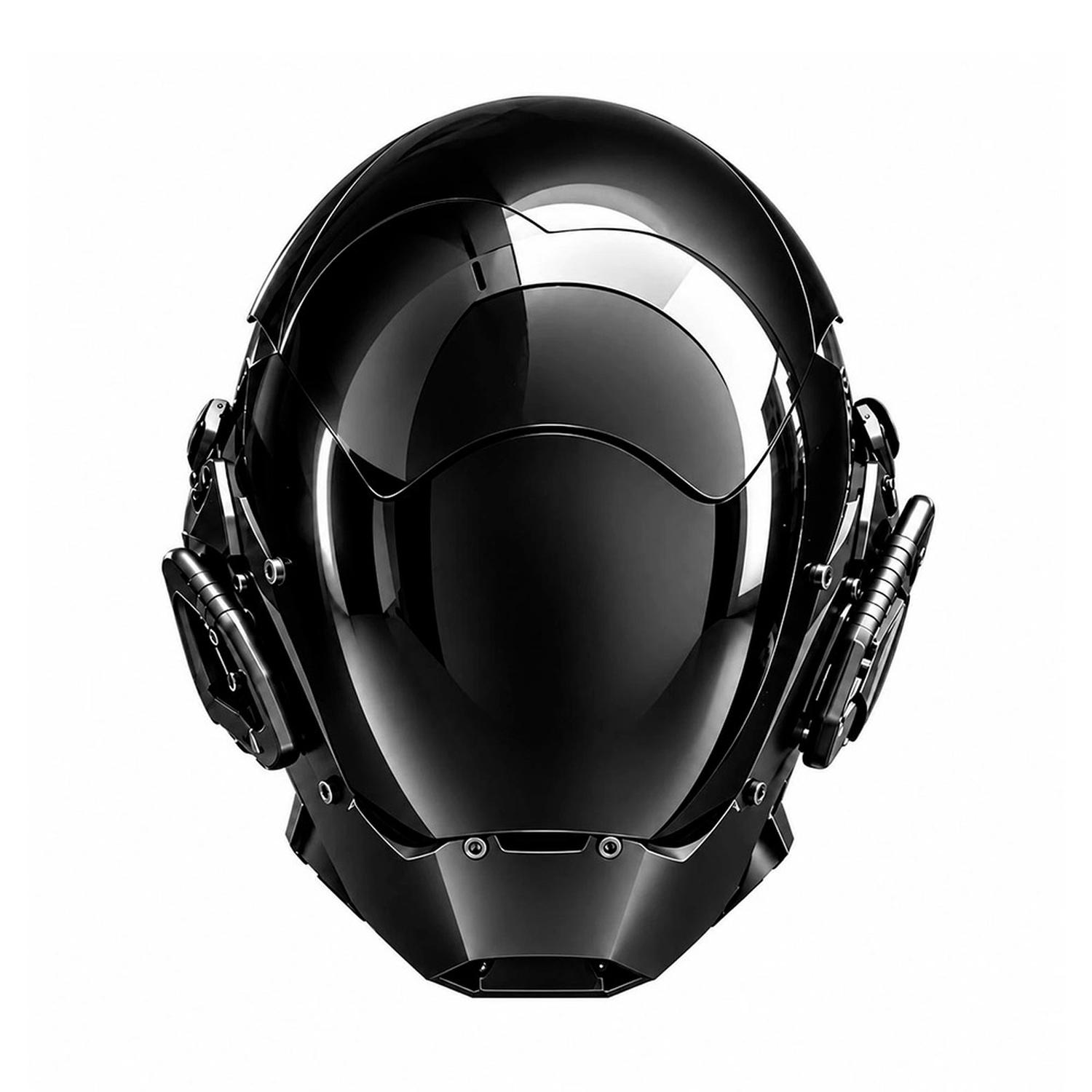 MÁSCARA CASCO NEGRO CYBERPUNK HALLOWEEN COSPLAY - 1