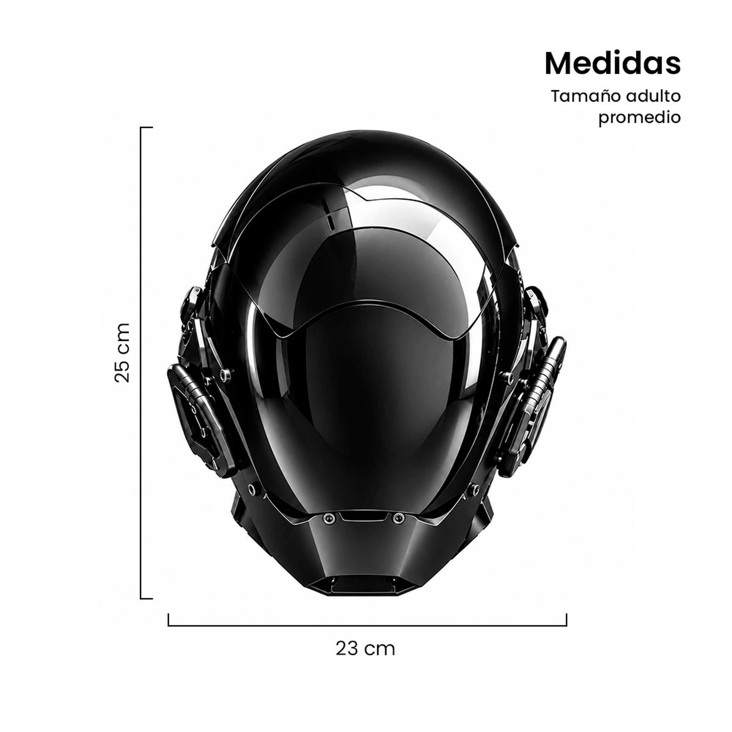 MÁSCARA CASCO NEGRO CYBERPUNK HALLOWEEN COSPLAY - 5