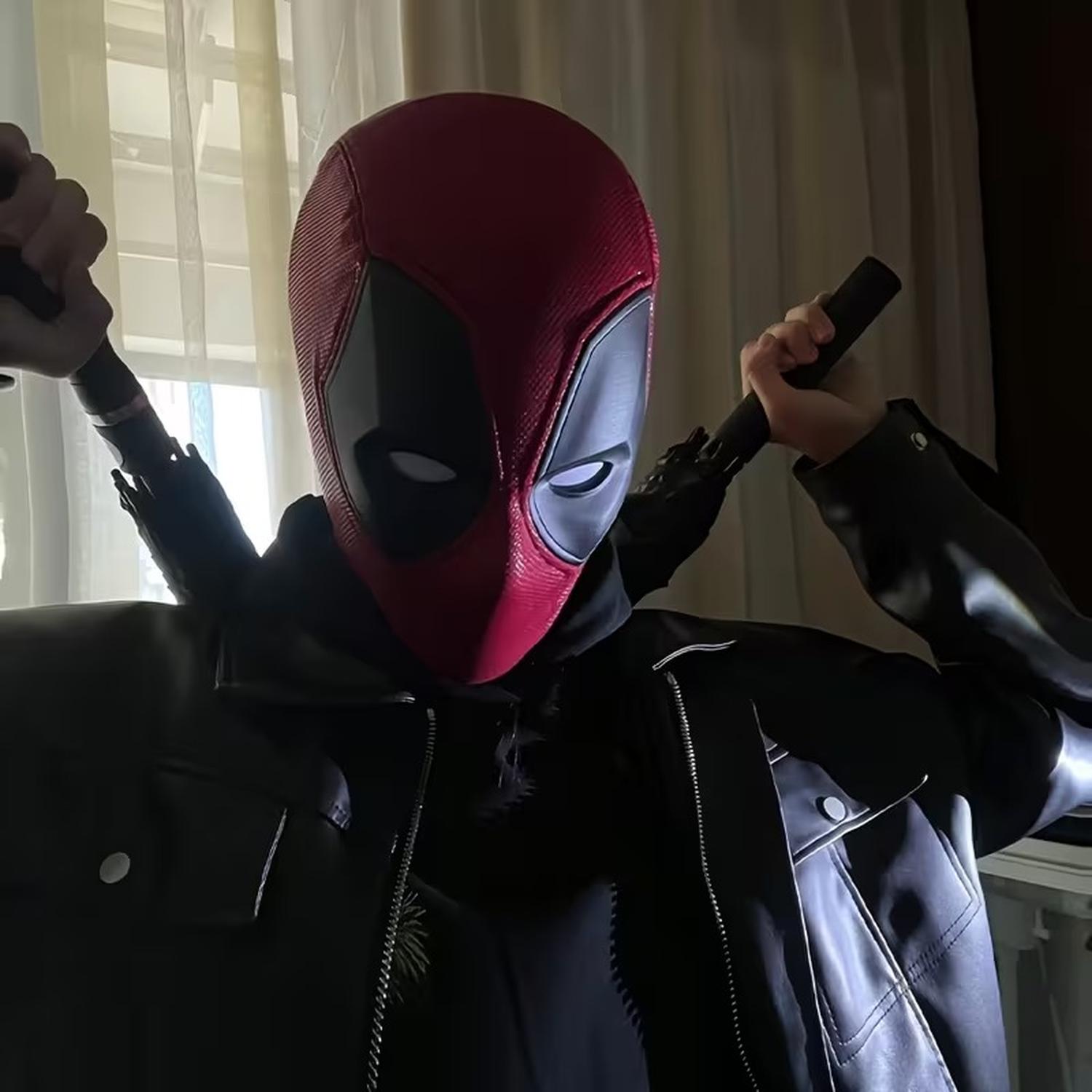MÁSCARA DE DEADPOOL DE TELA PARA ADULTO HALLOWEEN COSPLAY - 6