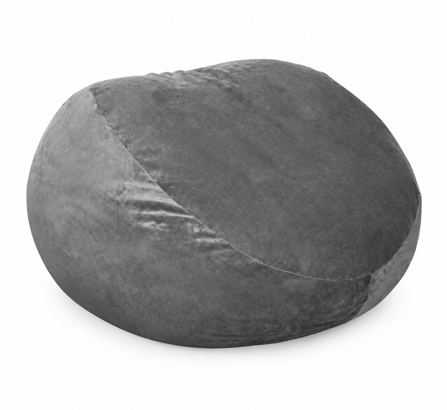 PUFF GIGANTE BEANBAG GRIS CON RELLENO DE POLIESTIRENO 150 X 55CM - 3