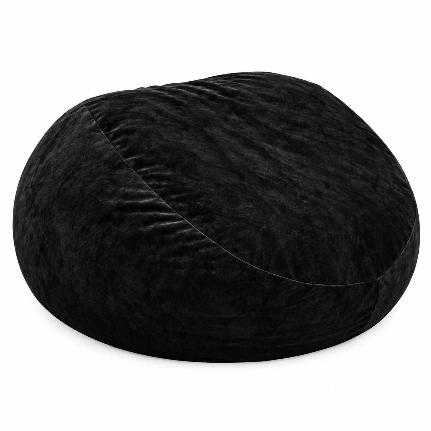 PUFF GIGANTE BEANBAG NEGRO CON RELLENO DE POLIESTIRENO 150 X 55CM - 3