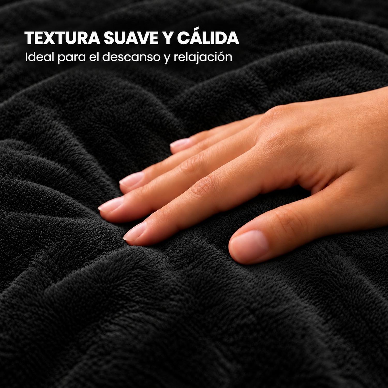 PUFF GIGANTE BEANBAG NEGRO CON RELLENO DE POLIESTIRENO 150 X 55CM - 5
