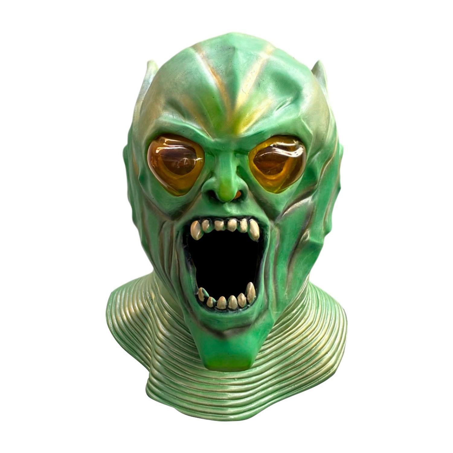 MÁSCARA DE DUENDE VERDE DE LÁTEX PARA HALLOWEEN Y COSPLAY - 1