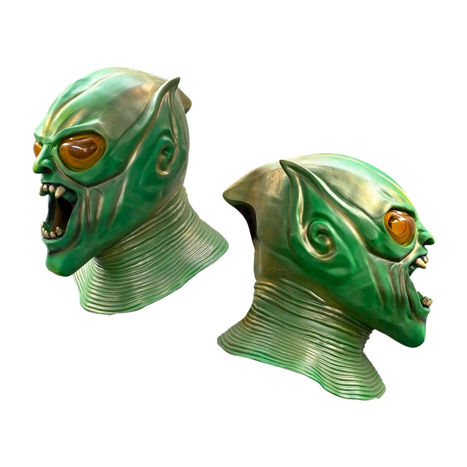 MÁSCARA DE DUENDE VERDE DE LÁTEX PARA HALLOWEEN Y COSPLAY - 2
