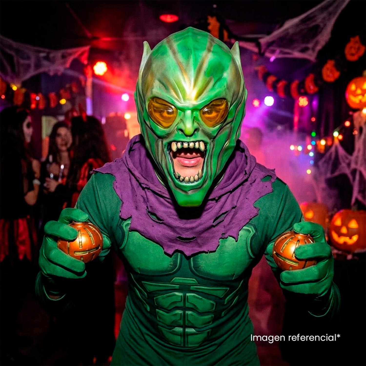 MÁSCARA DE DUENDE VERDE DE LÁTEX PARA HALLOWEEN Y COSPLAY - 6