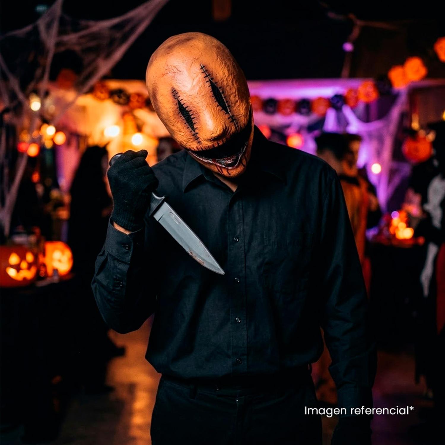 MÁSCARA DE ASESINO SONRIENTE CON COSTURAS DE LÁTEX PARA HALLOWEEN Y COSPLAY - 6