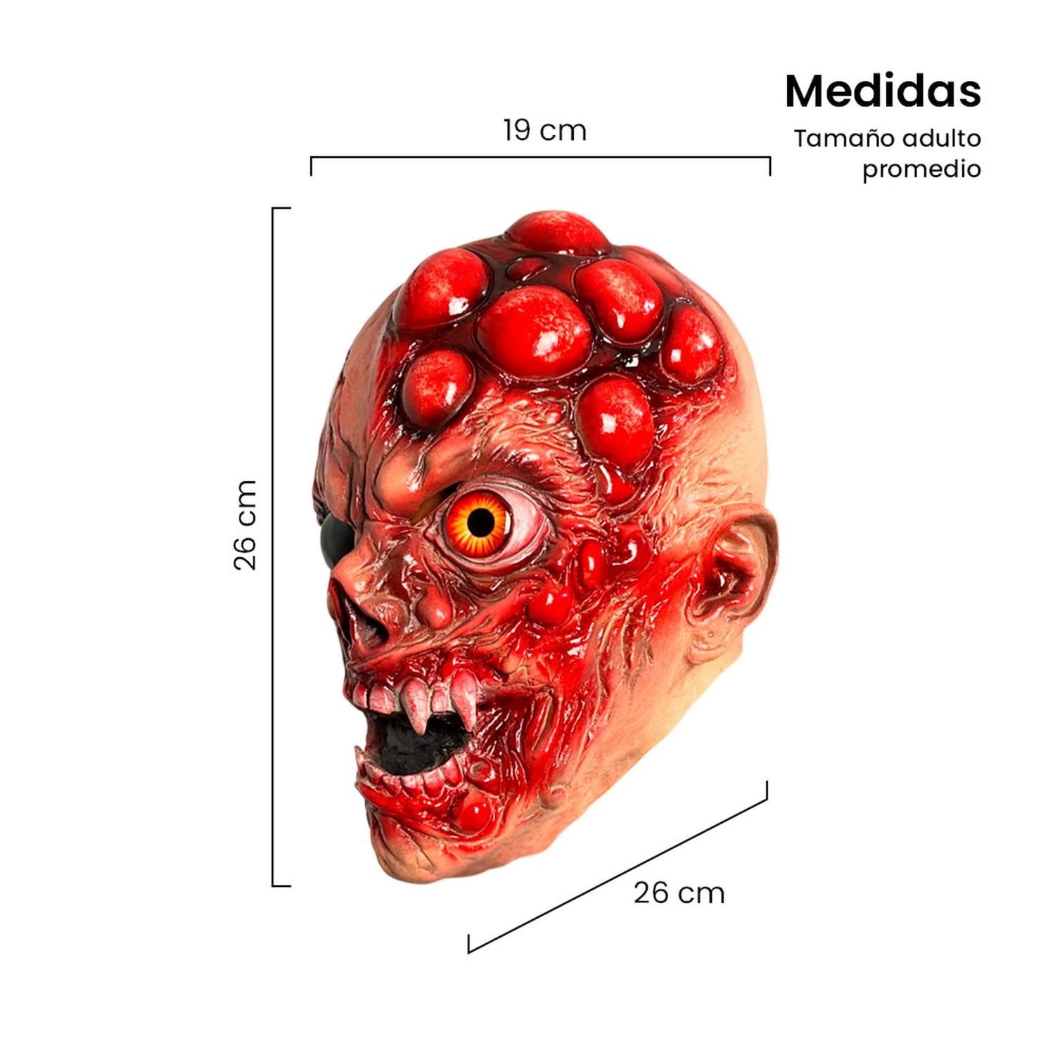 MÁSCARA DE ZOMBI PODRIDO REALISTA DE LÁTEX PARA HALLOWEEN Y COSPLAY - 5