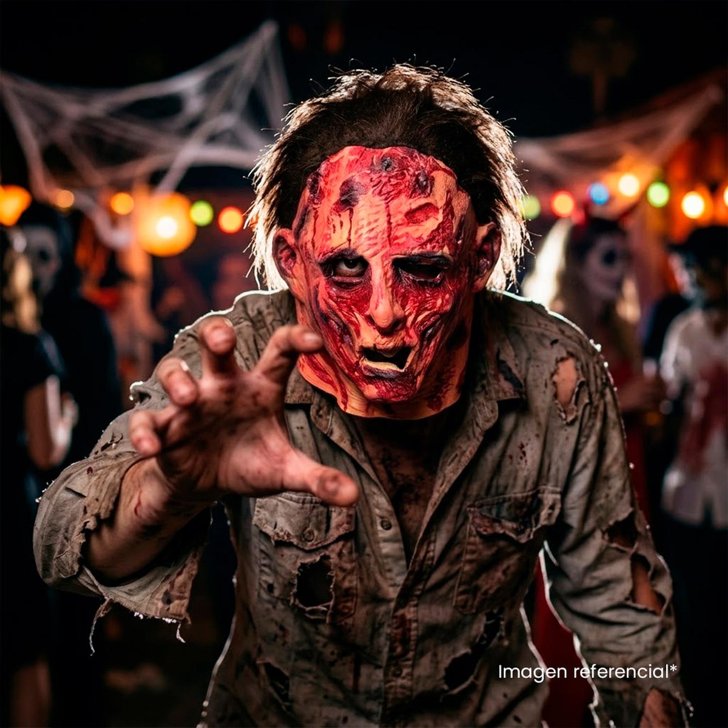 MÁSCARA DE ZOMBI SANGRIENTO LÁTEX HALLOWEEN - 6