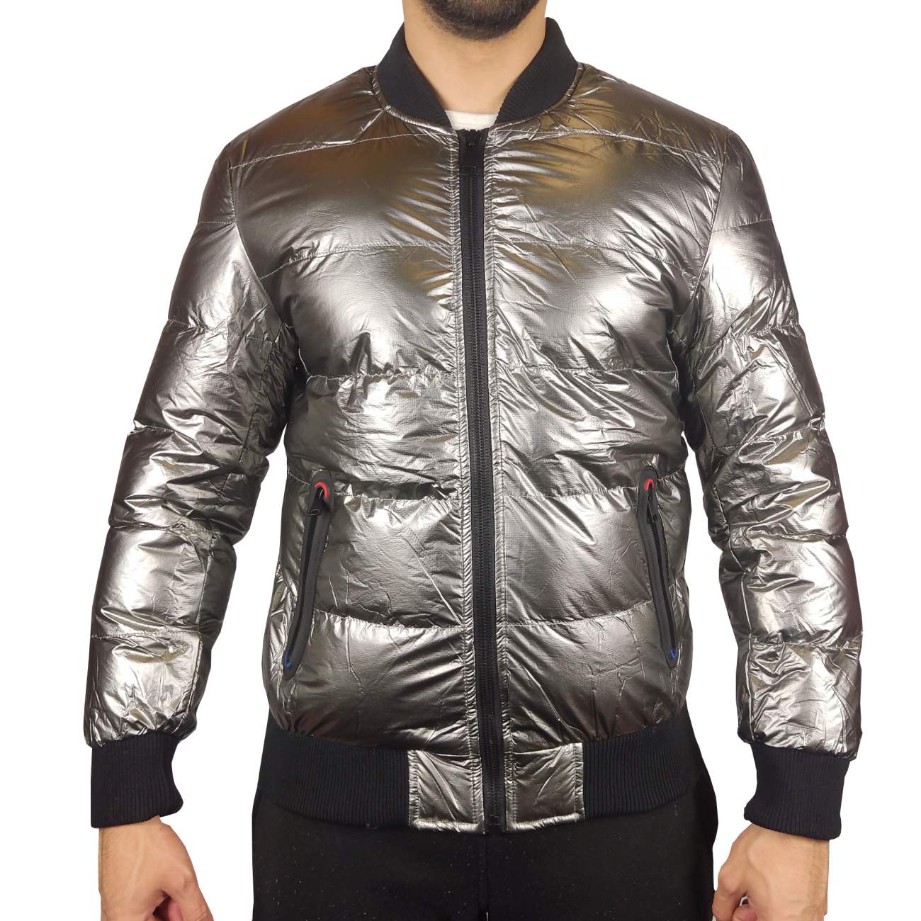 CASACA REVERSIBLE BRILLOSA FRAN WILLOR - BLANCO FW-7009 - 1
