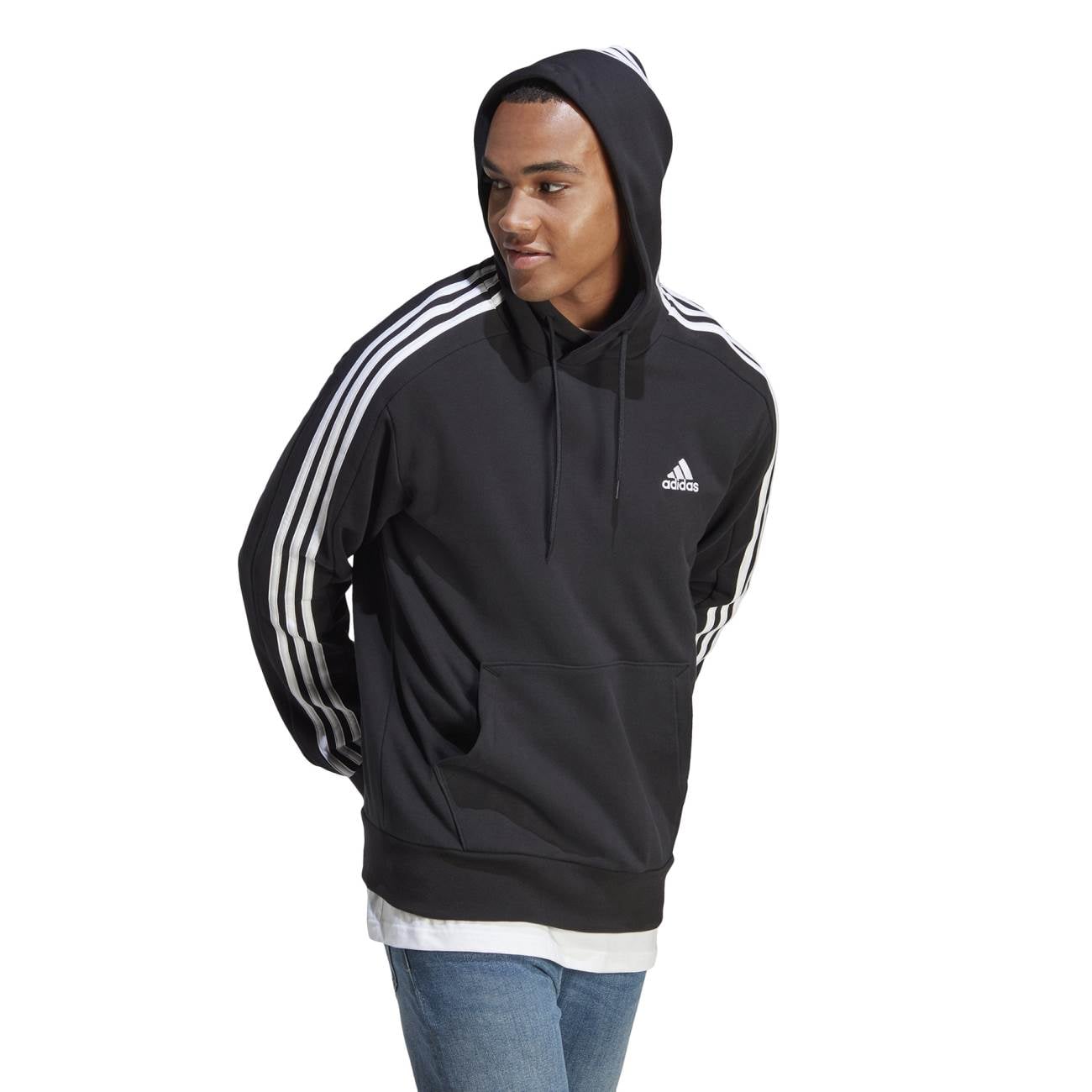 POLERA ADIDAS M 3S FT HD - NEGRO IC0435 - 4