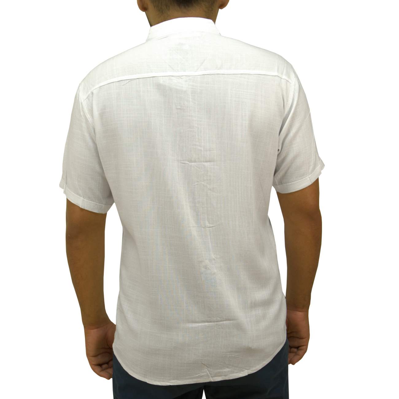 CAMISA MANGA CORTA LINO NERU VOLC - BLANCO - 2