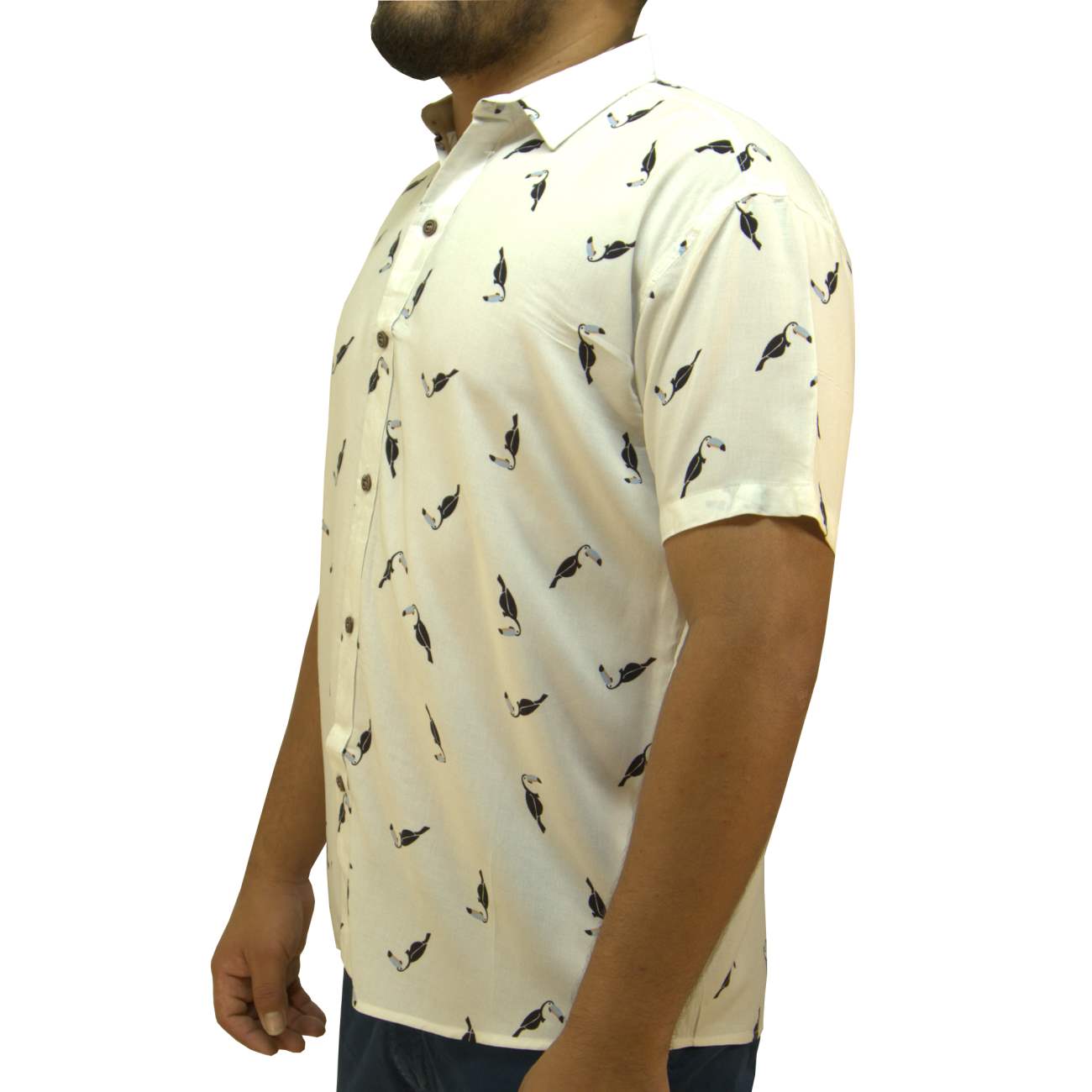 CAMISA MANGA CORTA CHALIS KREEMP PINGÜINO - BLANCO - 3