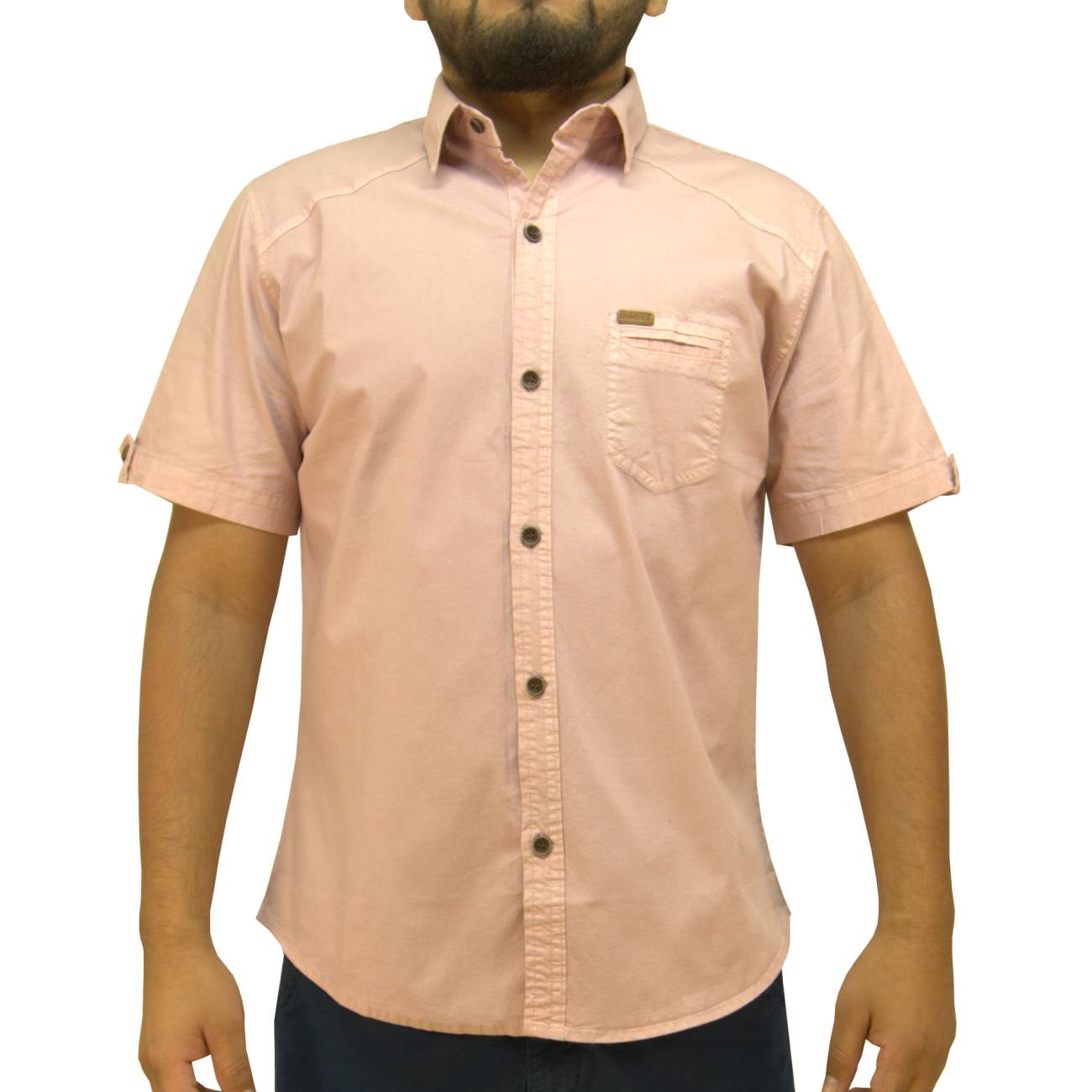 CAMISA MANGA CORTA DRILL EMINENCE - ROSA - 1