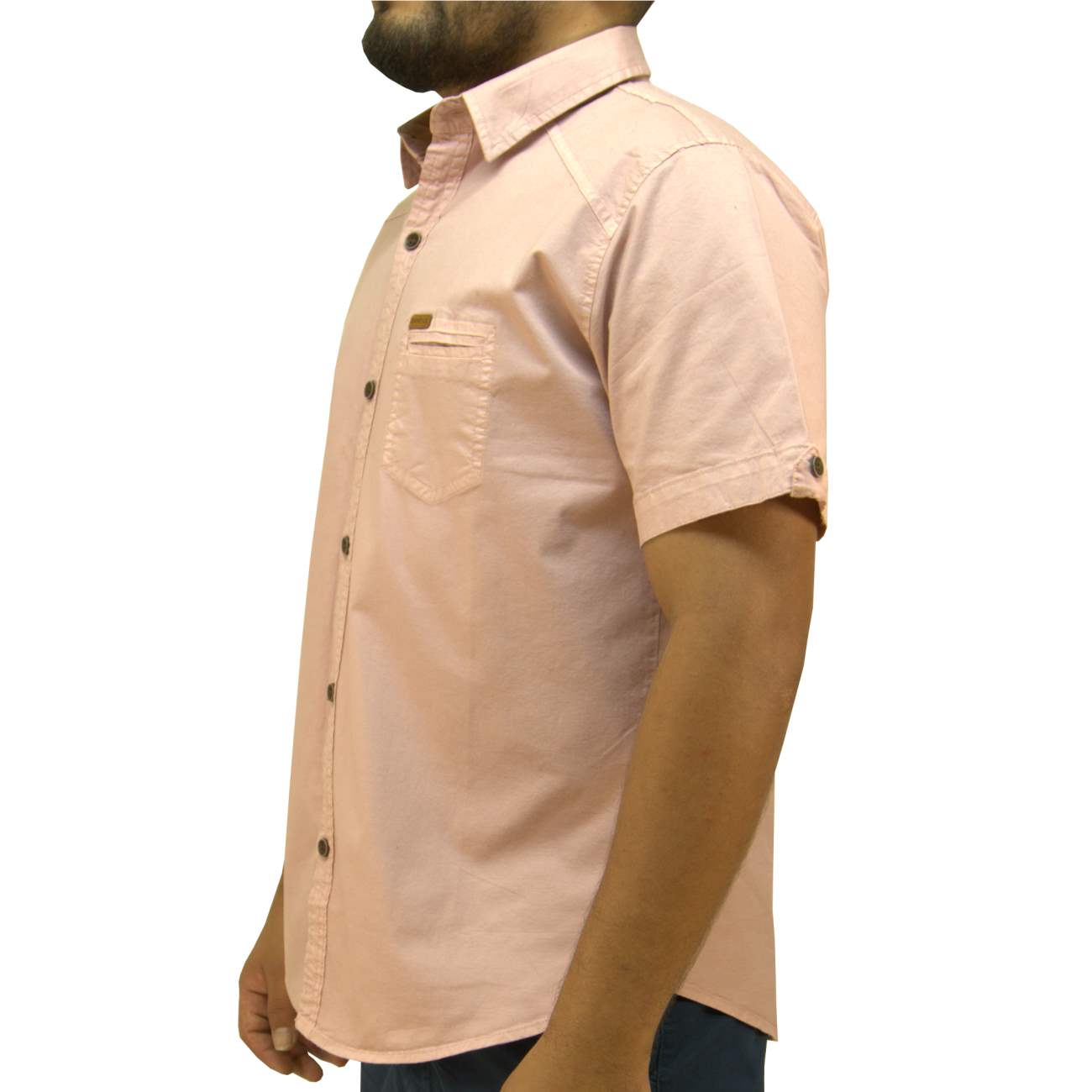 CAMISA MANGA CORTA DRILL EMINENCE - ROSA - 3