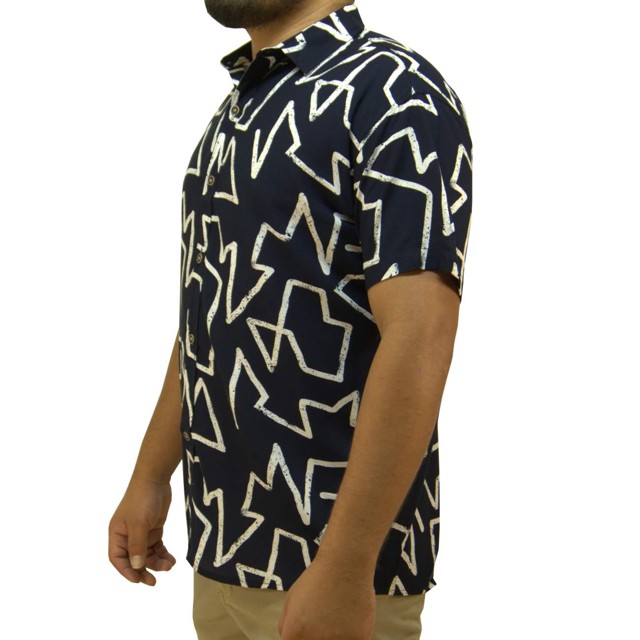 CAMISA MANGA CORTA CHALIS KREEMP IRREGULAR - AZUL - 3